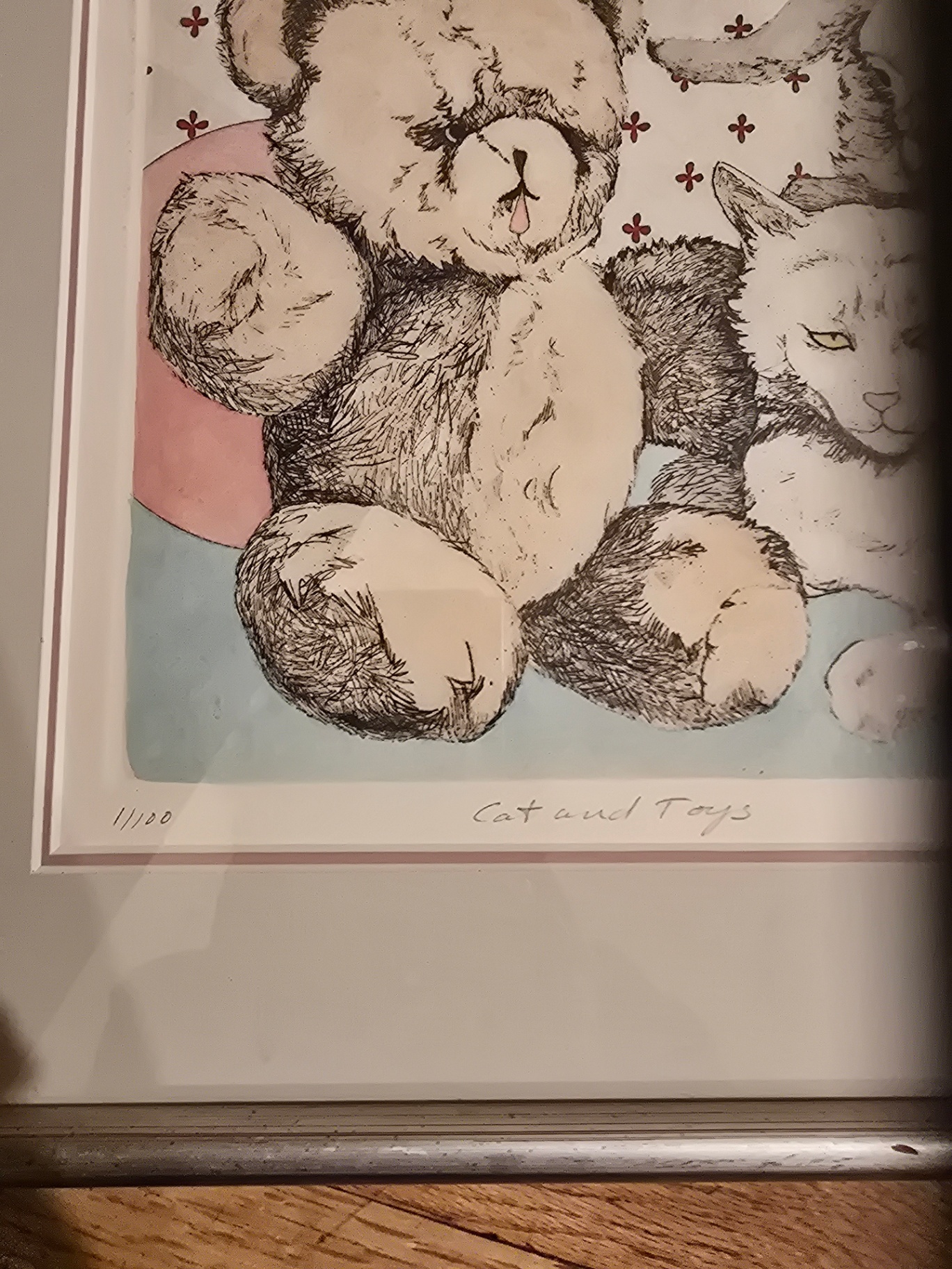 Framed Cat Artwork - one signed and one with COA - image 13 of 14