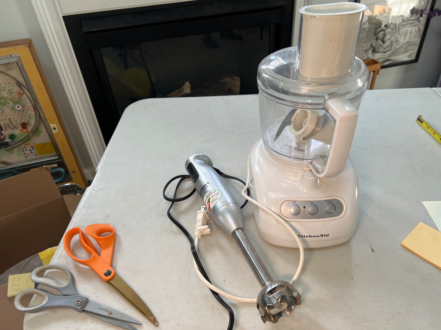KitchenAid blender base, immersion blender, and scissors - image 1 of 7