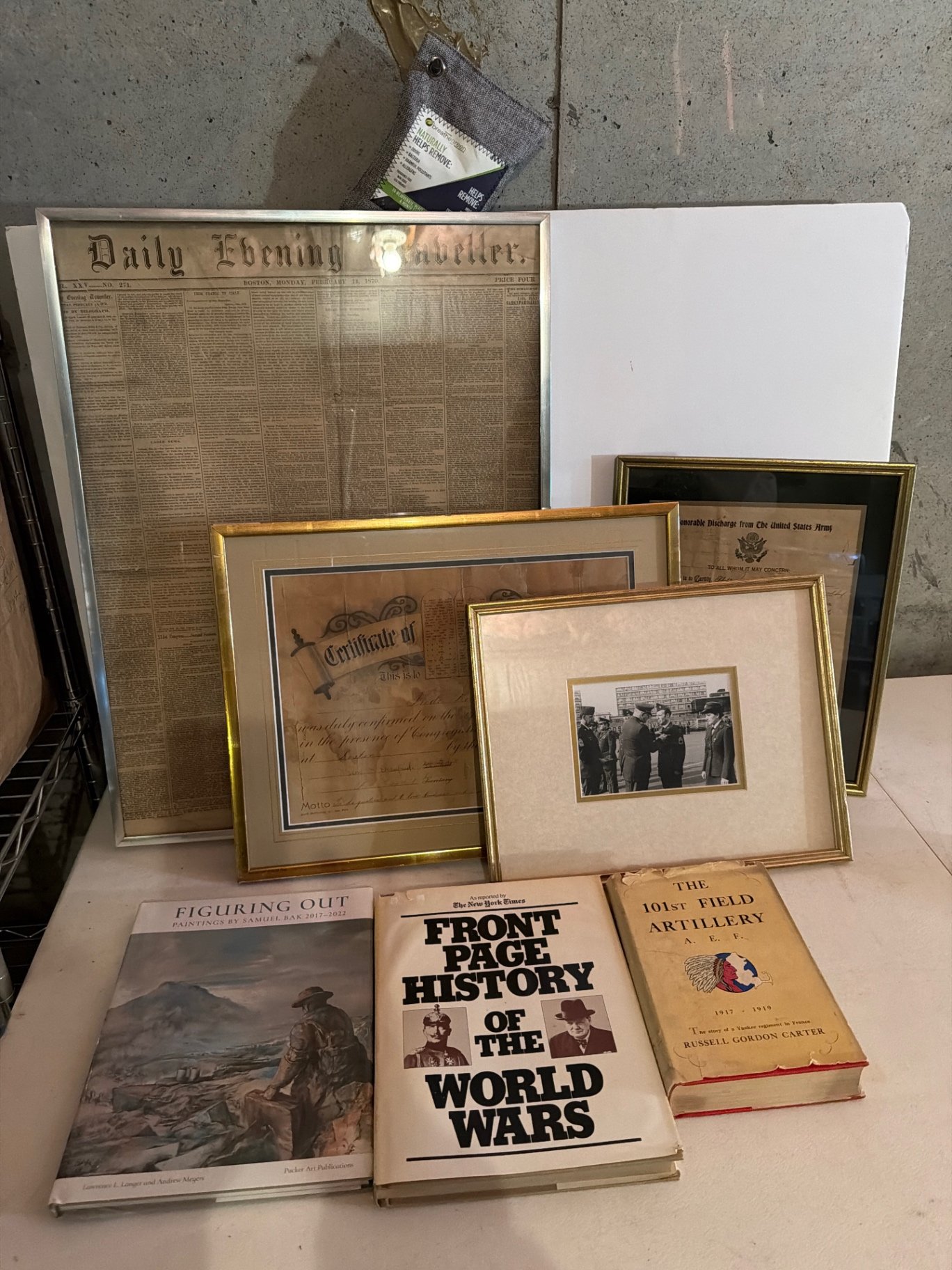 Collection of historical printed media and framed documents - image 1 of 12