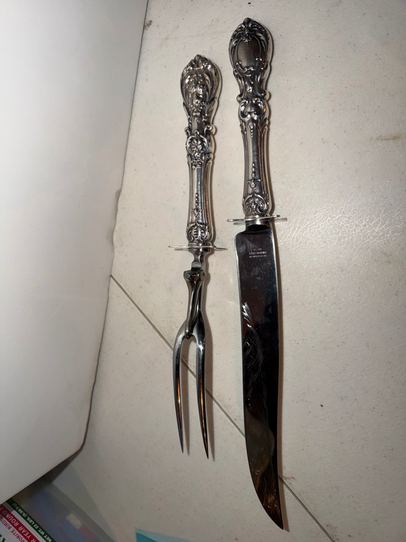 Reed & Barton Serving Knife and Fork Set - image 3 of 6