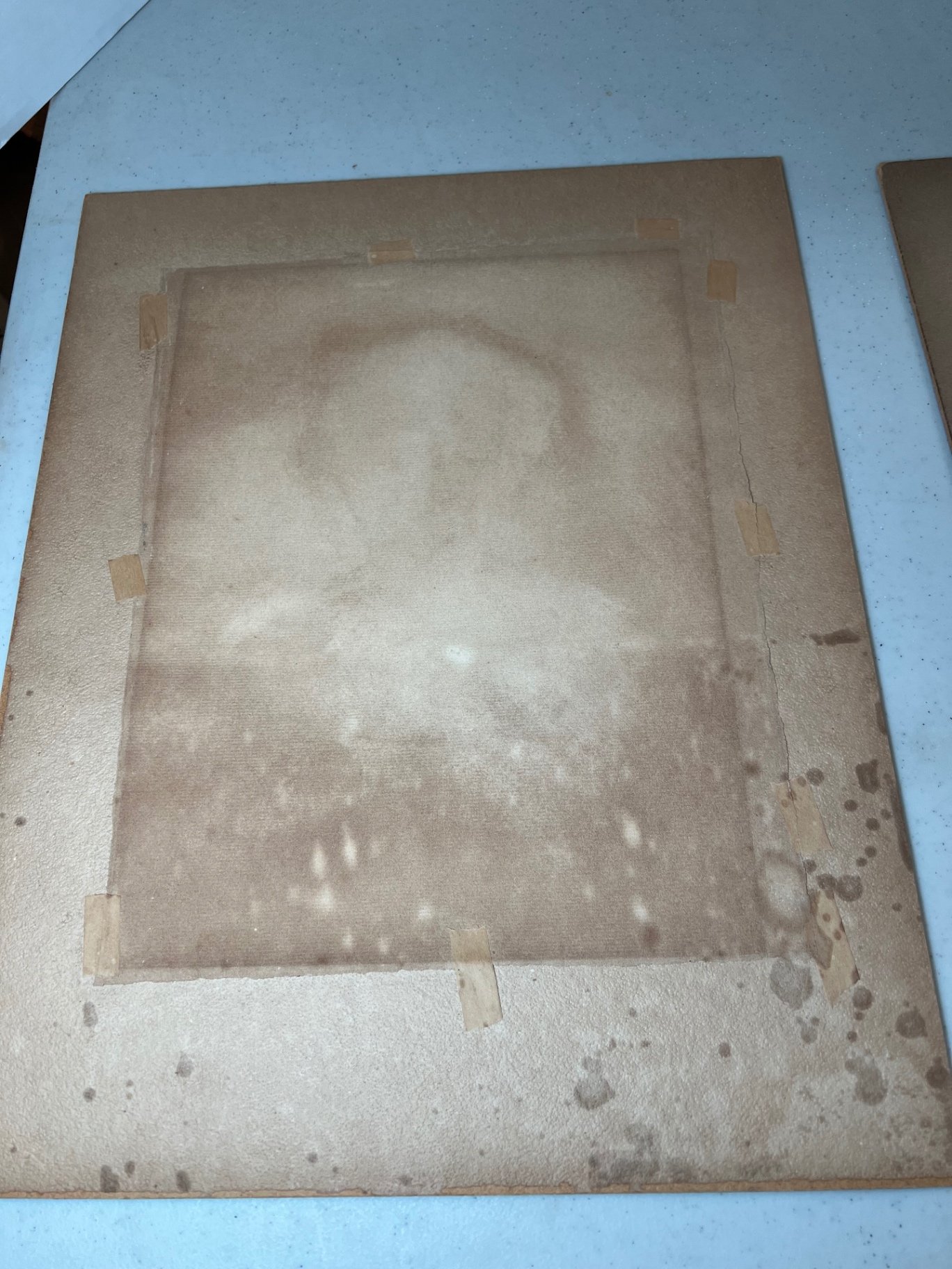 Two framed vintage portrait drawings dated 1910 - image 4 of 10