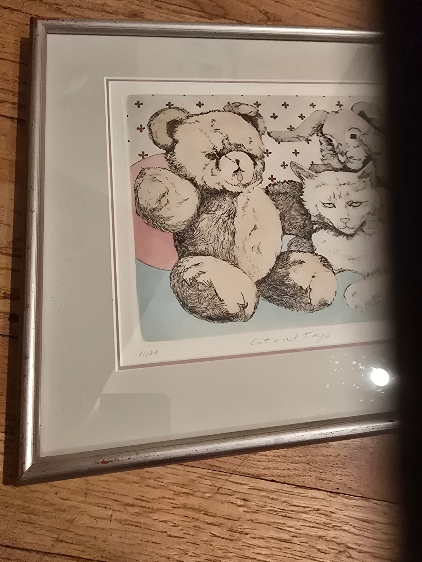 Framed Cat Artwork - one signed and one with COA - image 4 of 14