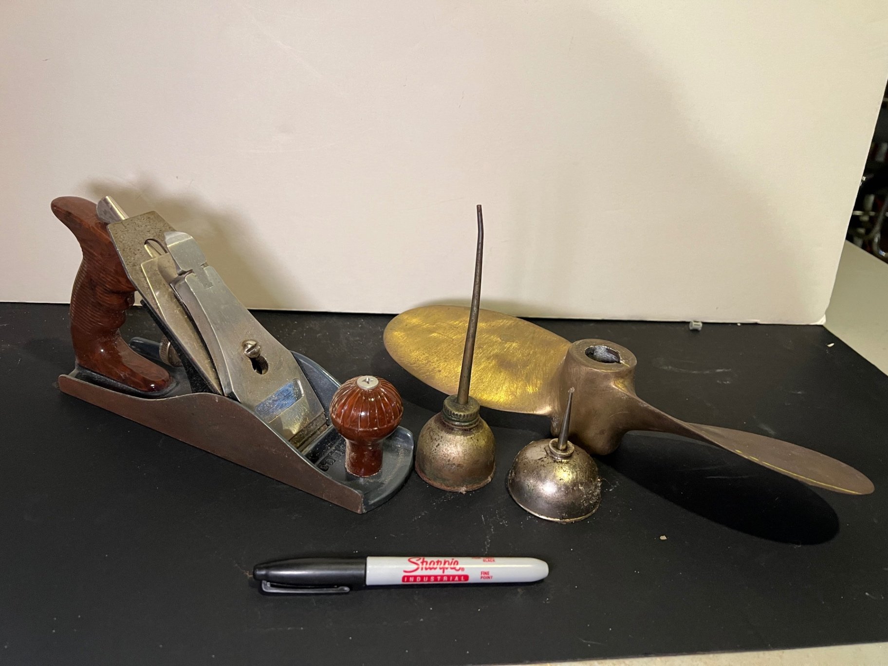 Set of vintage woodworking planes and metal hardware - image 1 of 10