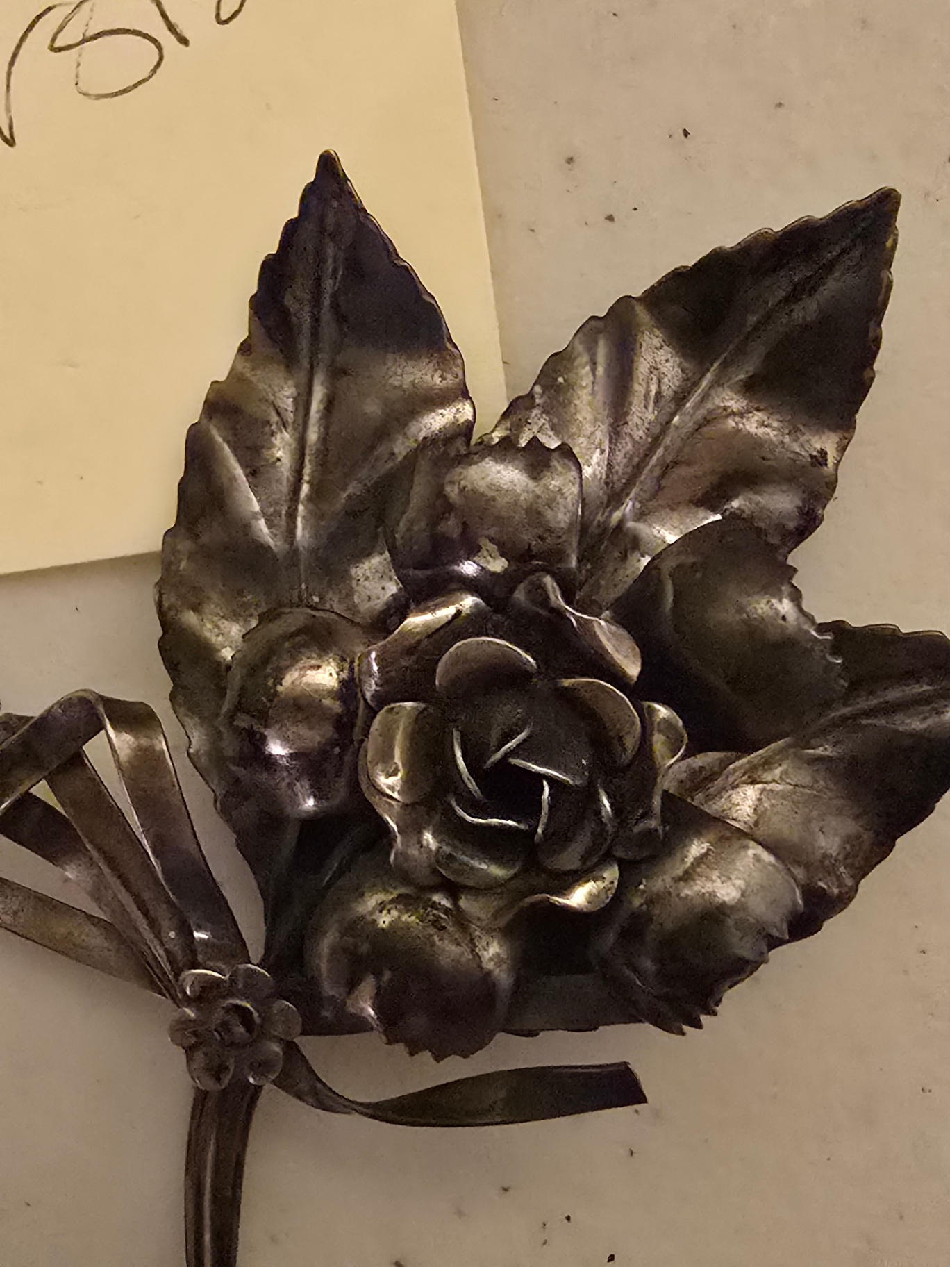 Sterling silver floral pin/brooch - image 5 of 6