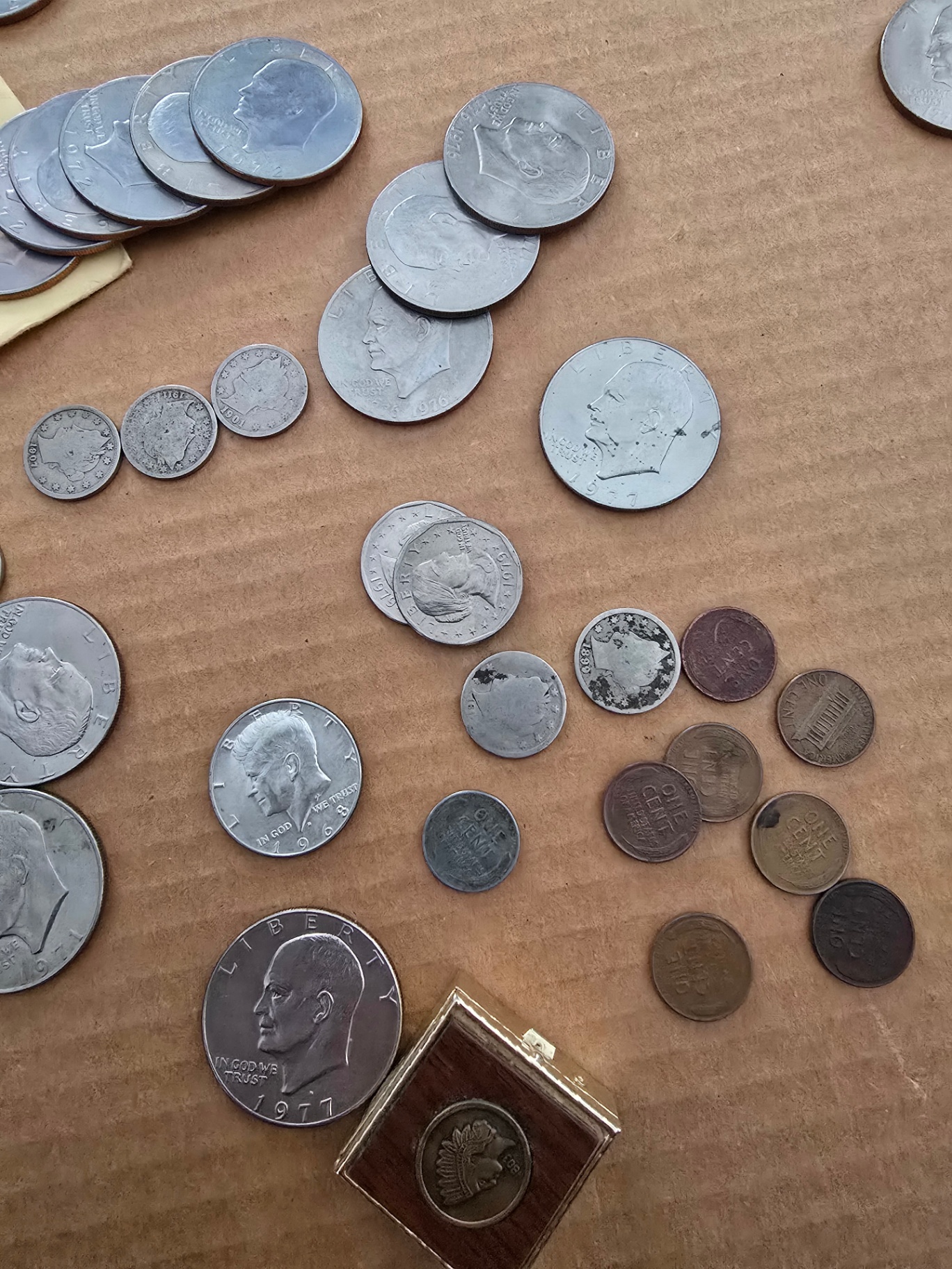 Mixed U.S. Circulated Coin Lot (About 60–80 Coins) plus a locking storage box - image 8 of 23