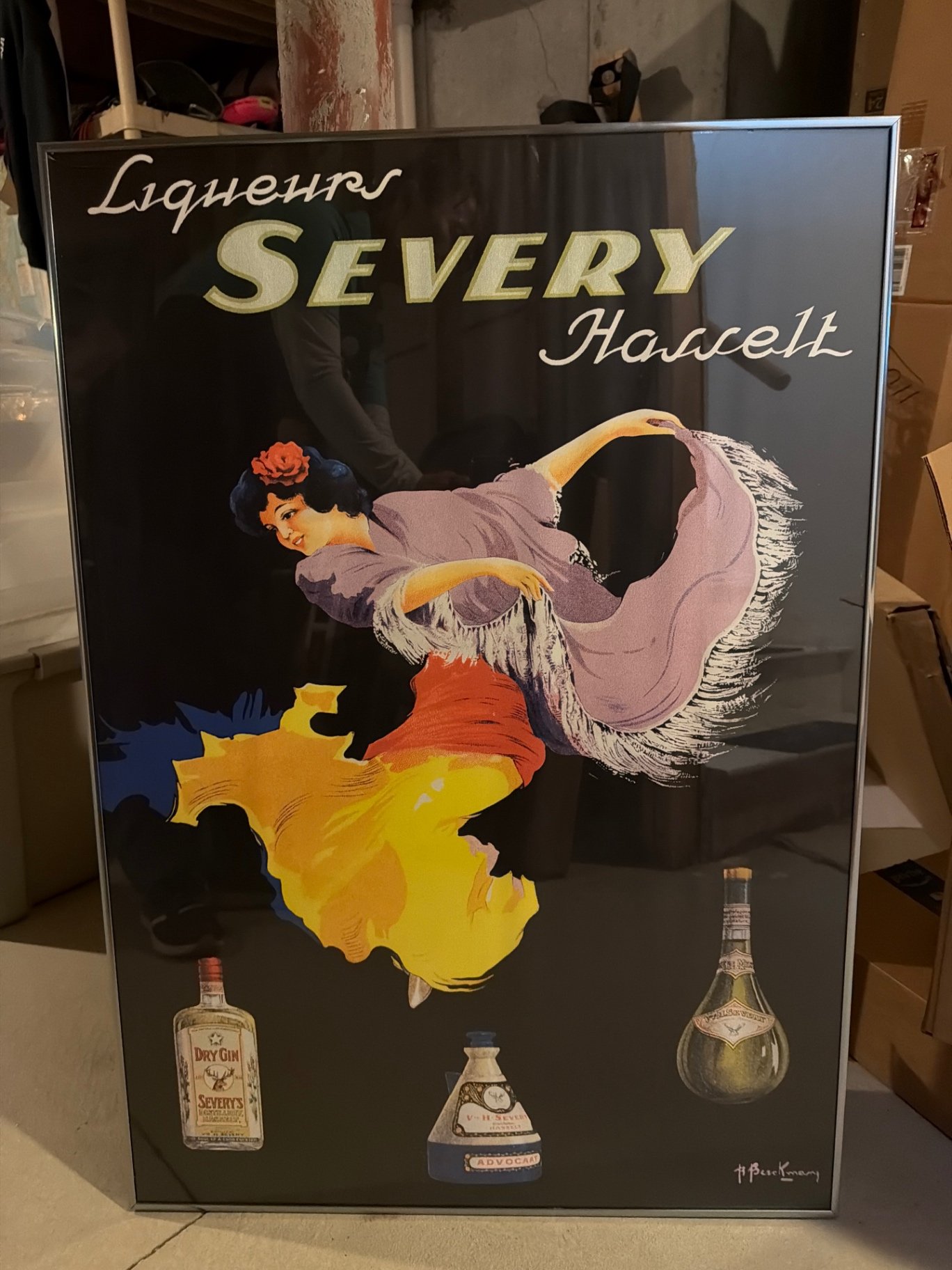 Pair of framed vintage beverage-themed posters - image 2 of 8