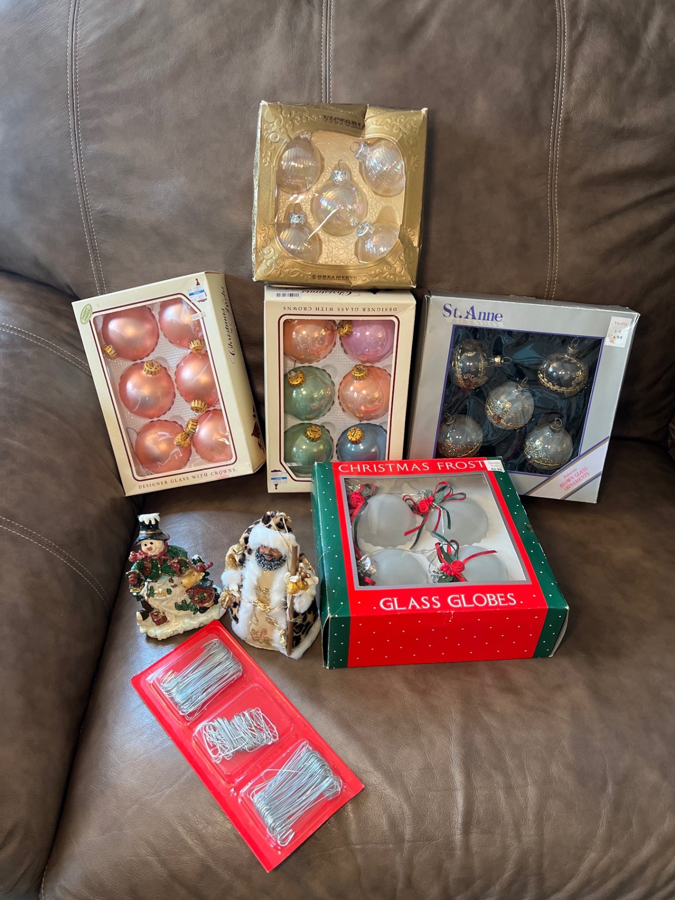 Assorted Vintage Christmas glass ornaments and holiday figurines - image 1 of 7
