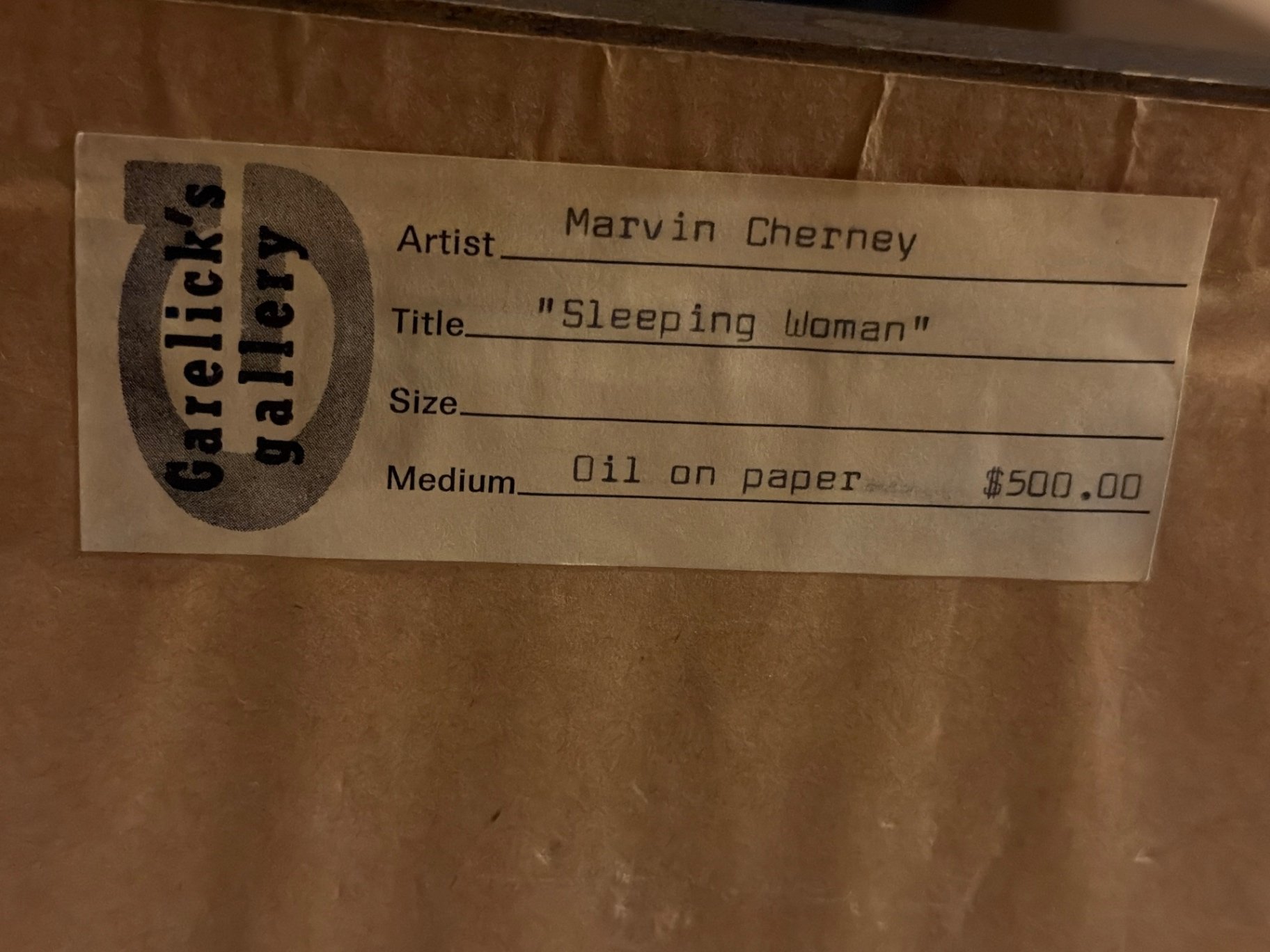 Marvin Cherney original Signed art 'Sleeping Woman' - image 7 of 7