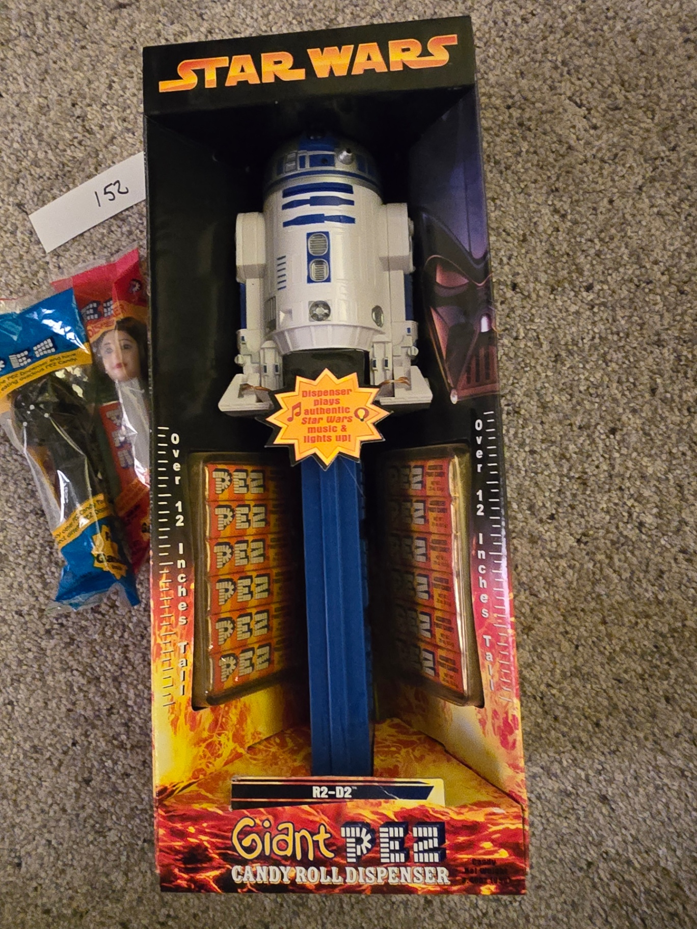 Giant Star Wars PEZ Candy Roll Dispenser with R2-D2 plus smallest Star Wars Pez. - image 6 of 11