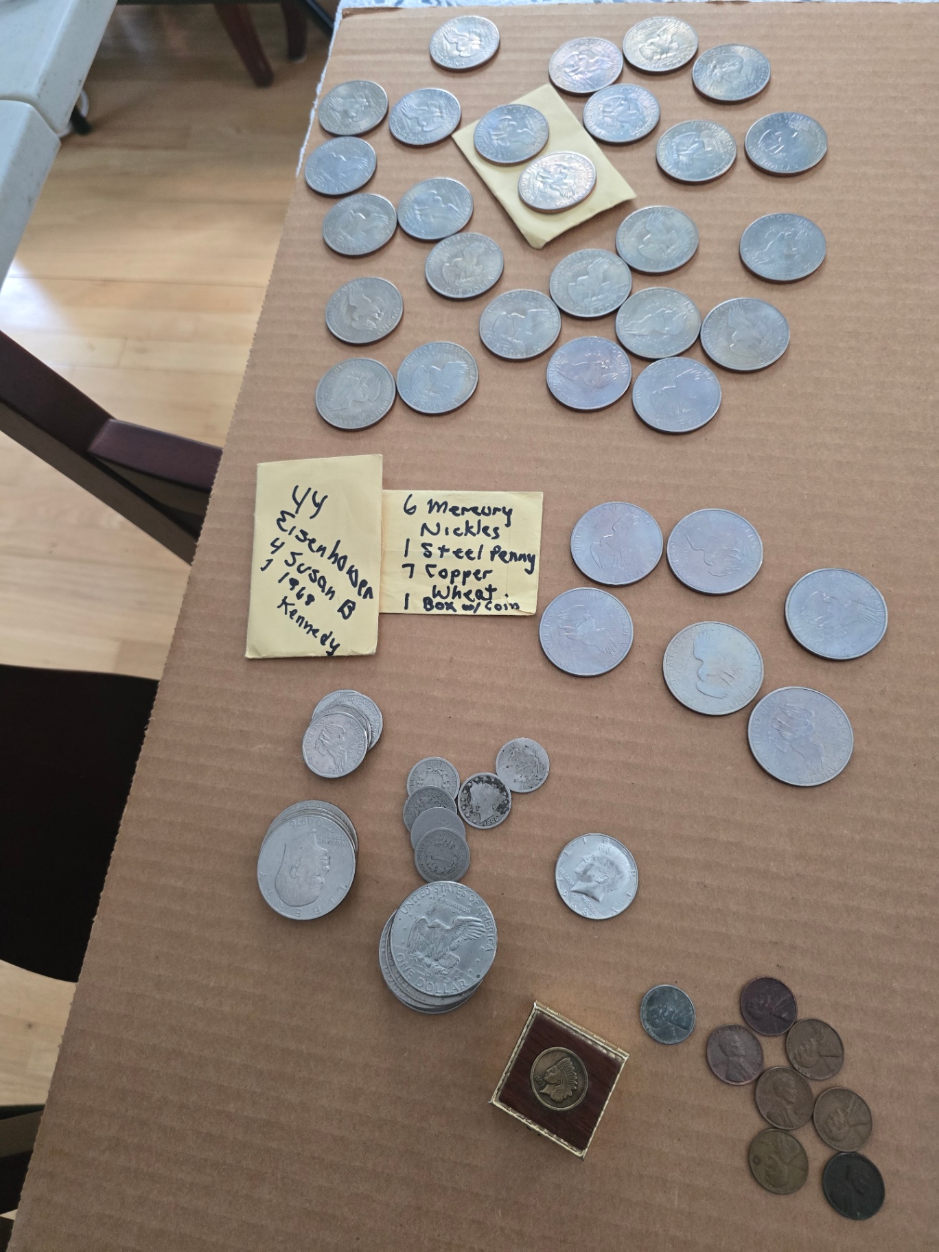 Mixed U.S. Circulated Coin Lot (About 60–80 Coins) plus a locking storage box - image 1 of 23