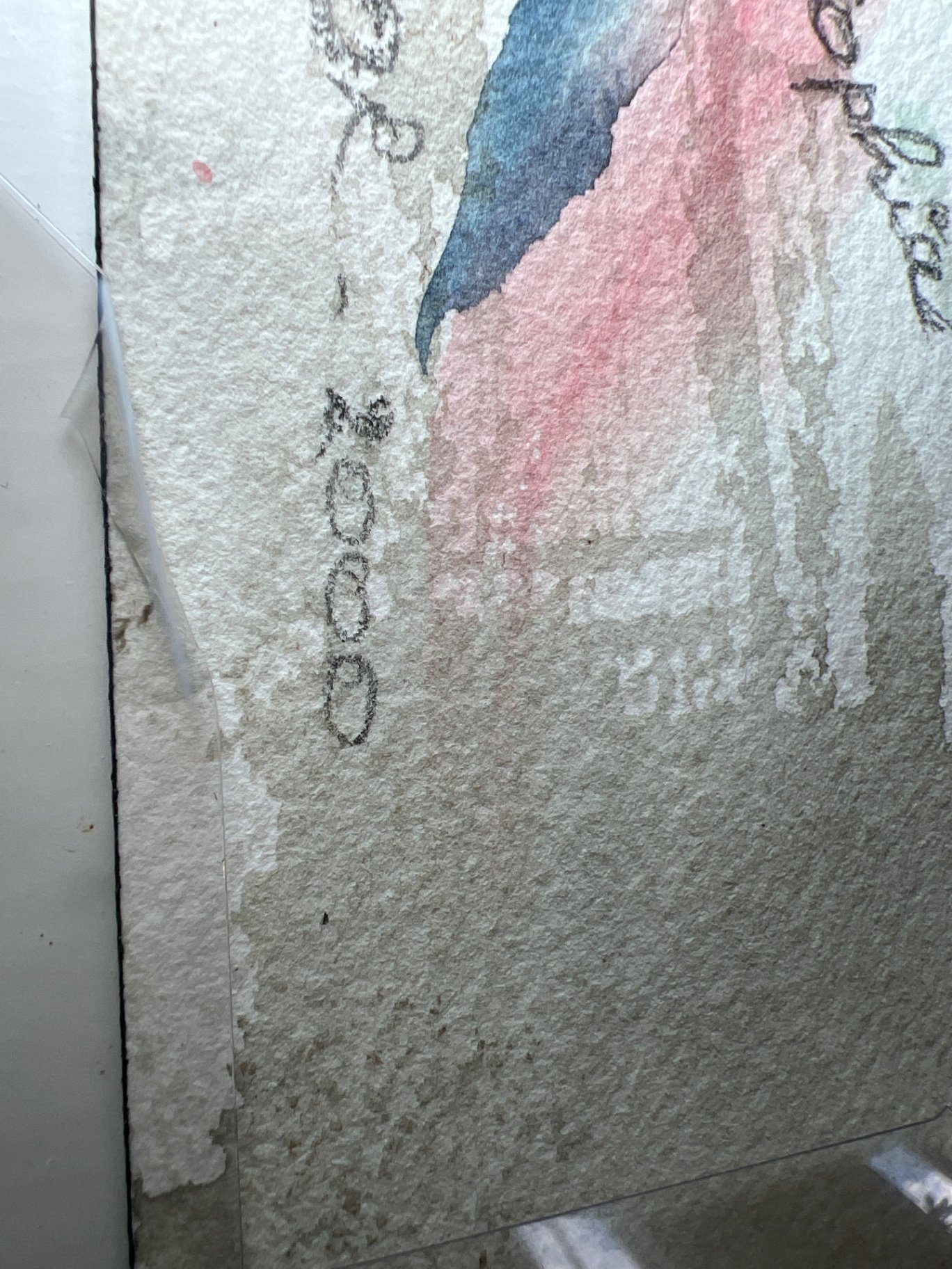 Abstract Watercolor Portrait with Signature - image 2 of 6