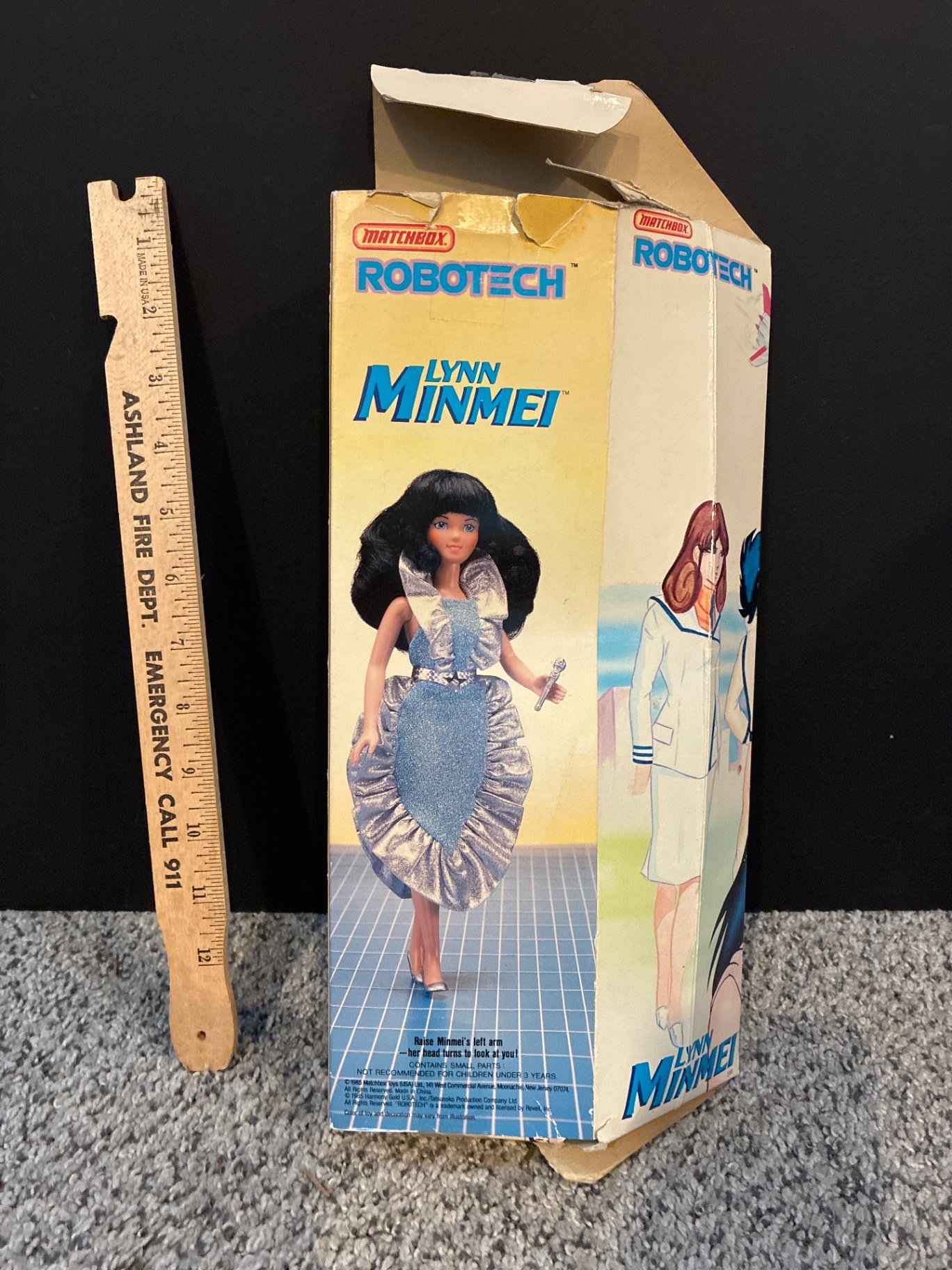  Vintage Robotech figures and Cabbage Patch Kids original baby carrier rocker with assorted dolls - image 9 of 11
