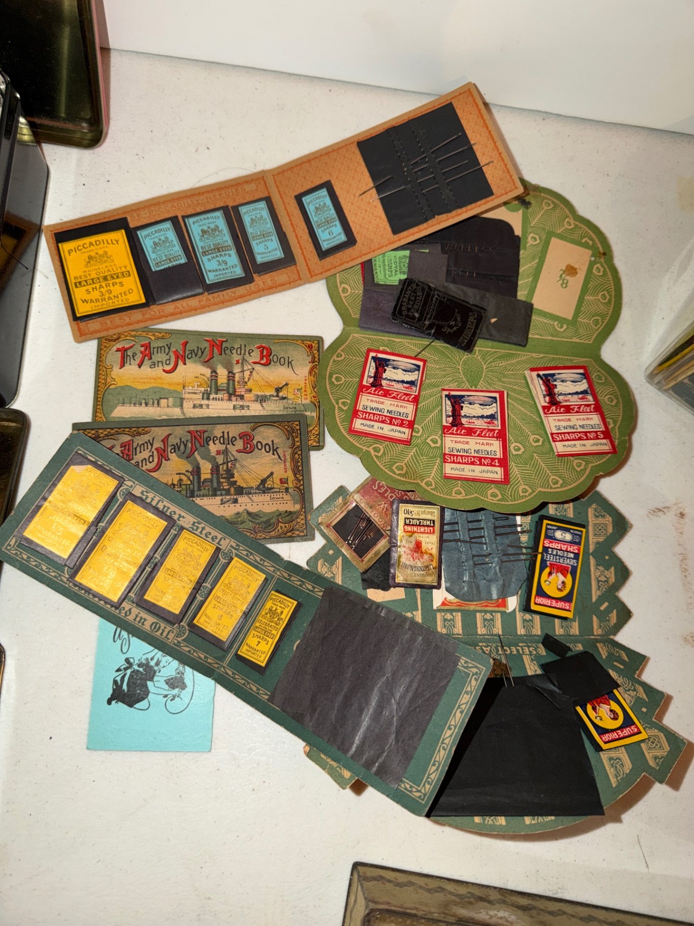 Assorted vintage metal tins and sewing accessories  - image 10 of 14