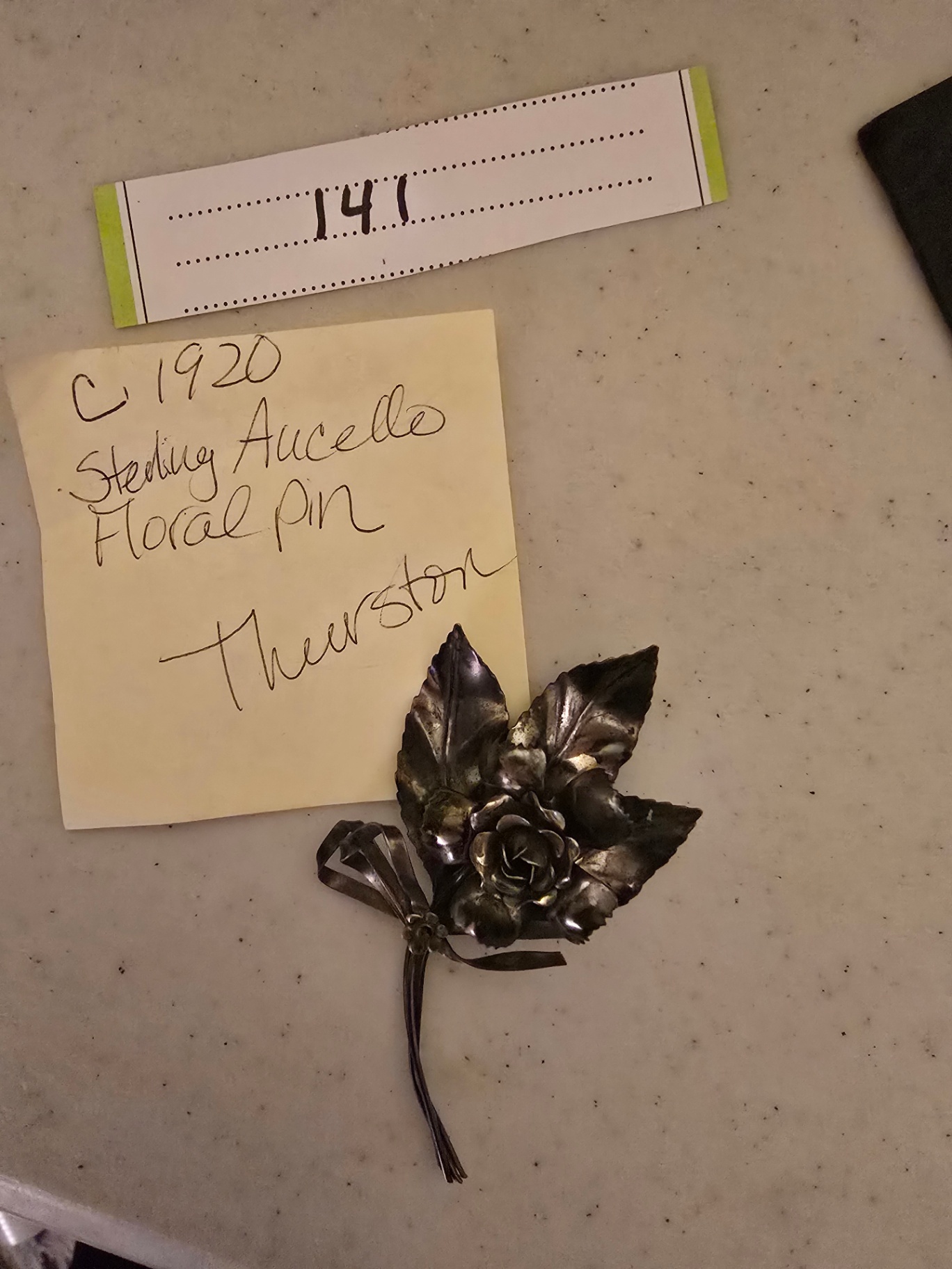 Sterling silver floral pin/brooch - image 1 of 6