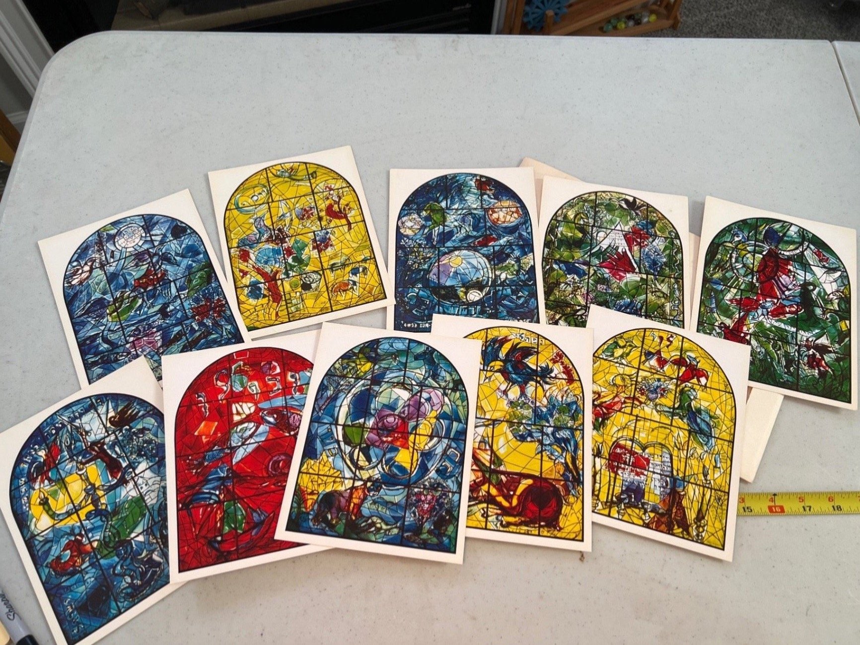 Framed Laurence Perugini botanical prints and 2 smaĺl framed prints of Chagall stained-glass windows. - image 14 of 17