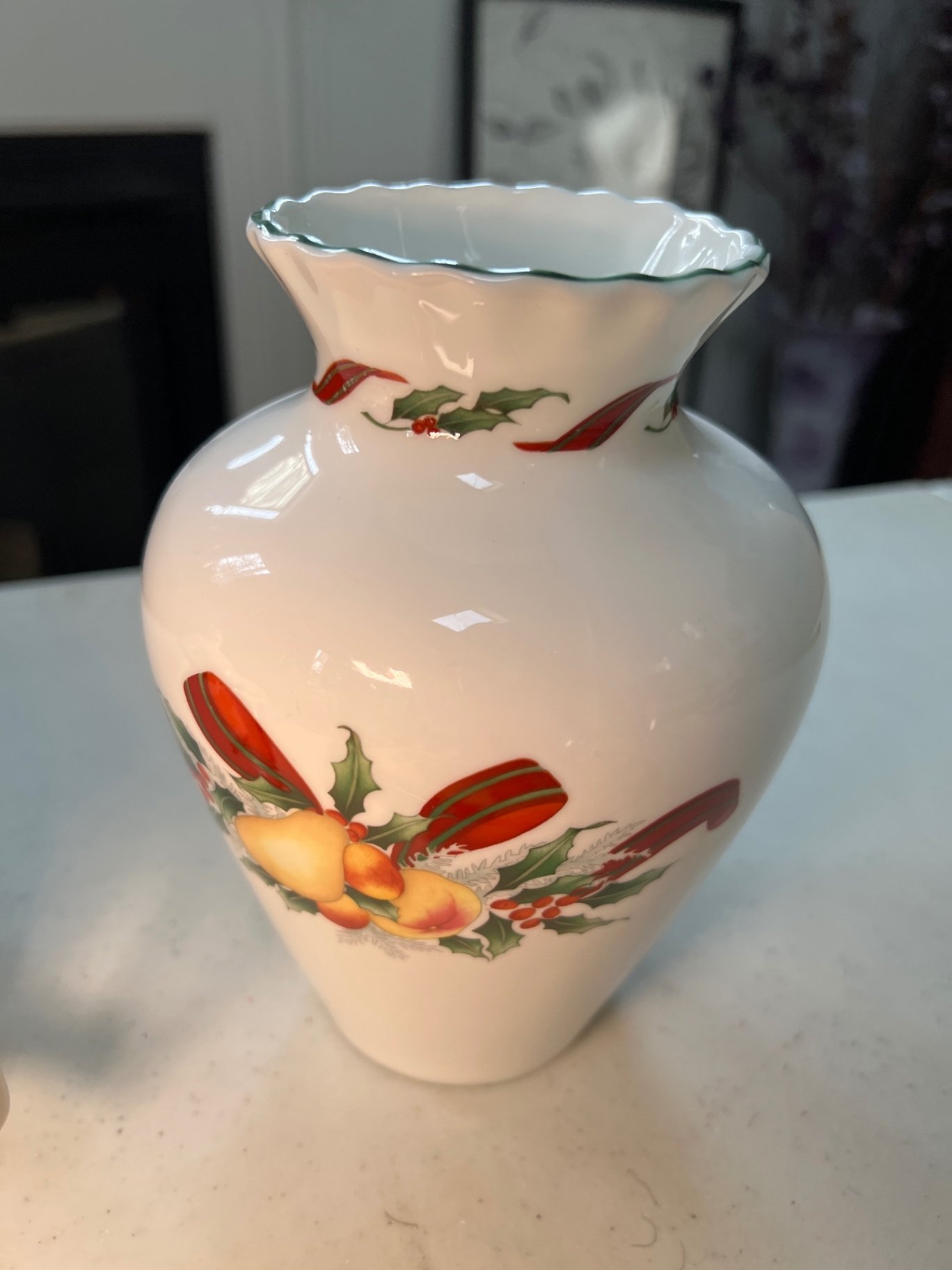 Christmas-themed ceramic tea ware with figurines and tray - image 8 of 10