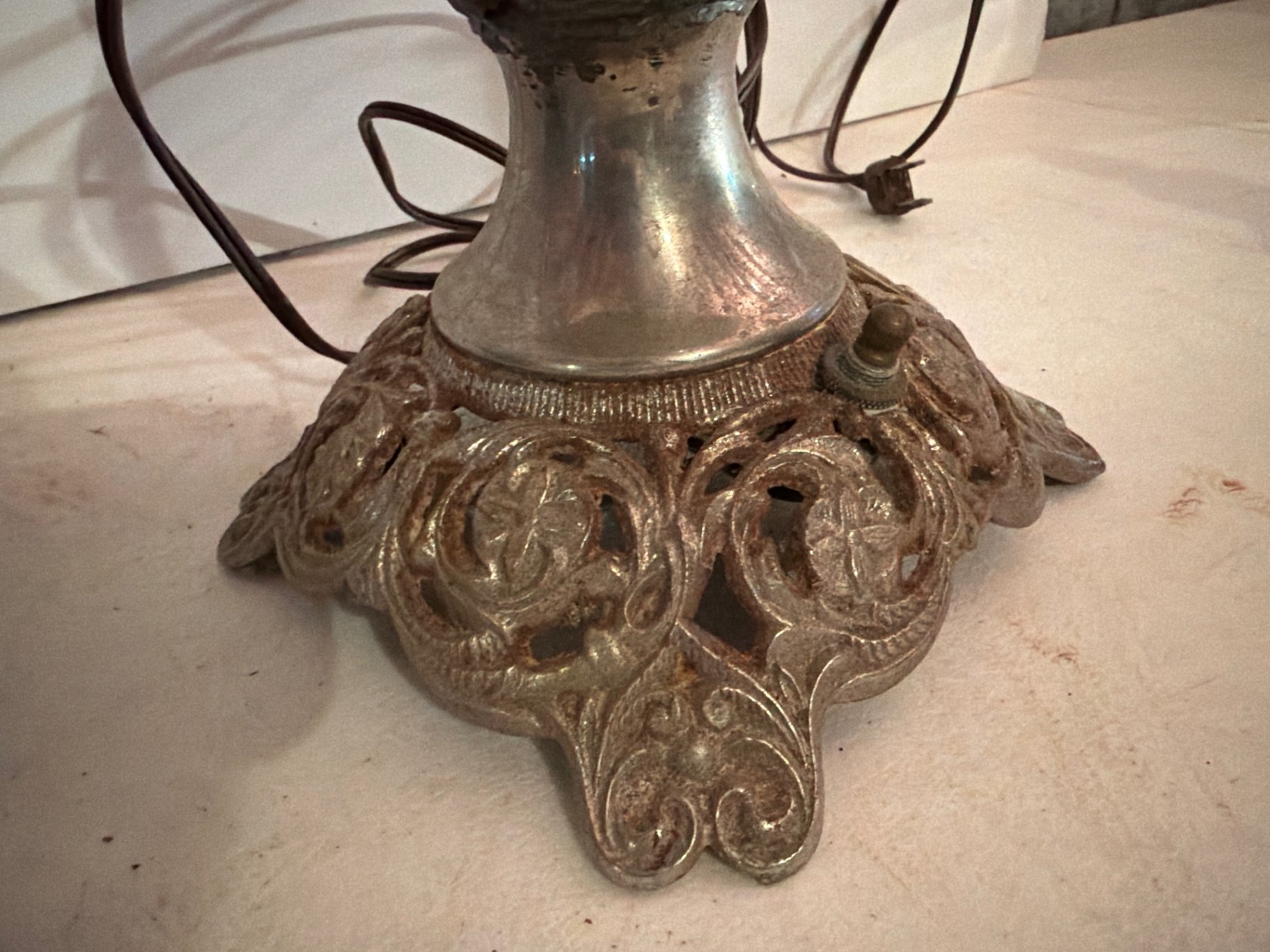 Antique oil lamps and decorative glassware  - image 7 of 13