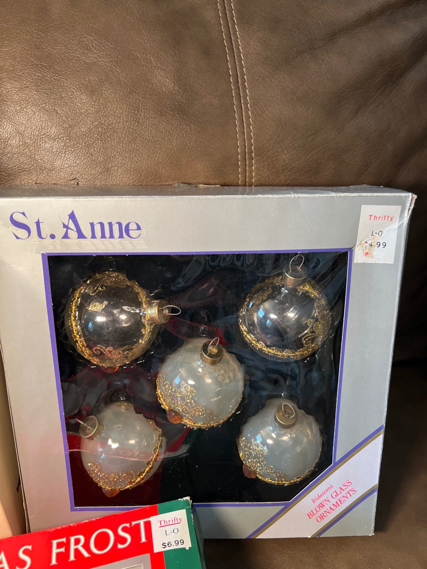 Assorted Vintage Christmas glass ornaments and holiday figurines - image 4 of 7