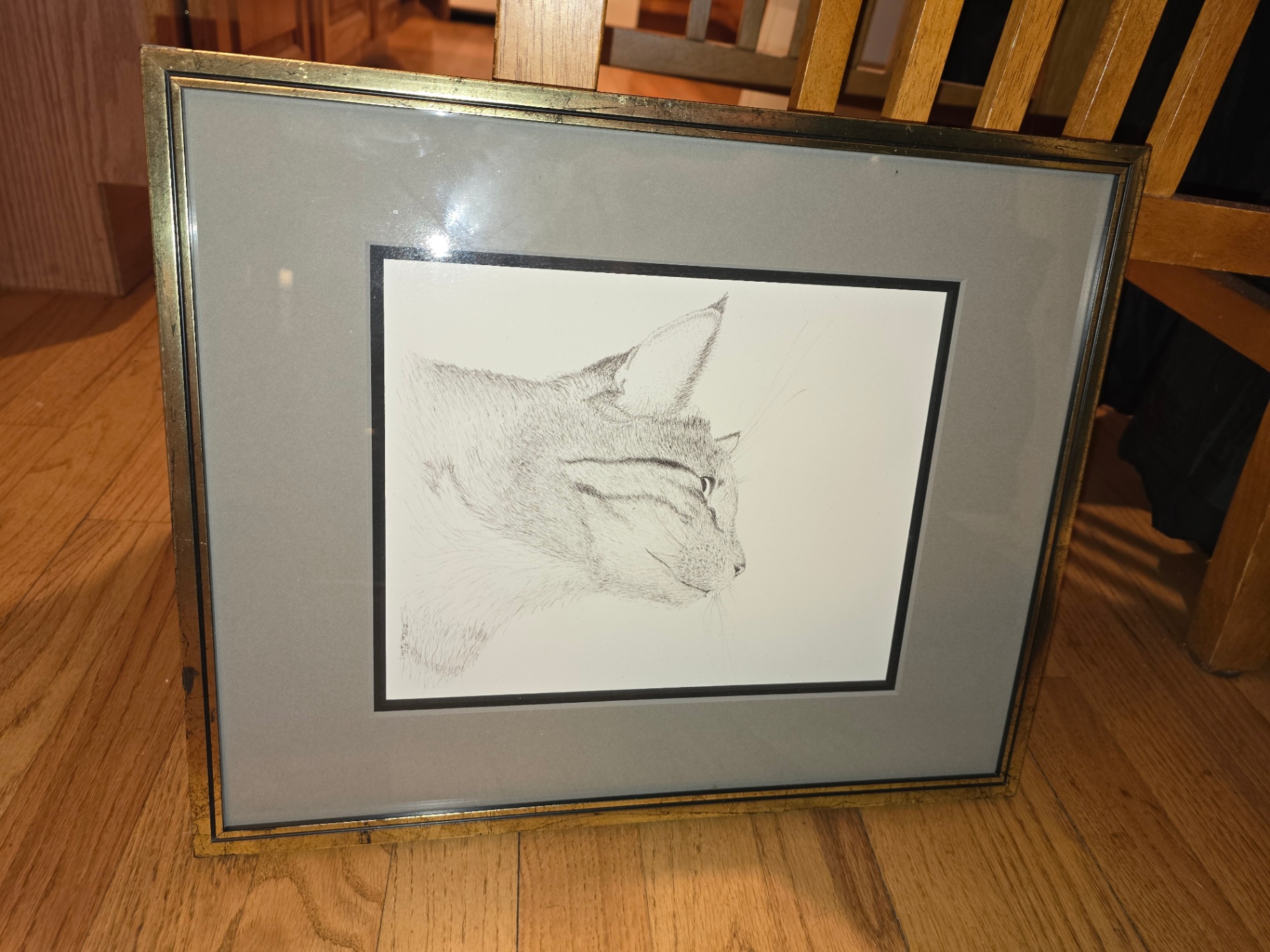 Framed Cat Artwork - one signed and one with COA - image 1 of 14
