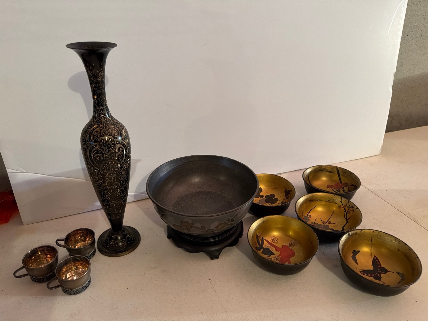 Asian style Vase, Bowls, more  - image 1 of 14