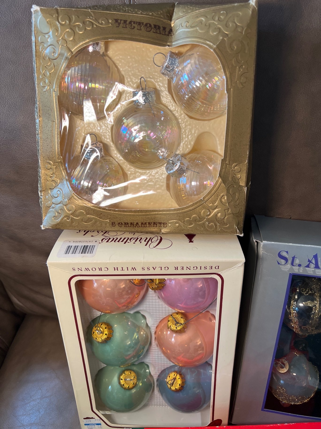 Assorted Vintage Christmas glass ornaments and holiday figurines - image 6 of 7