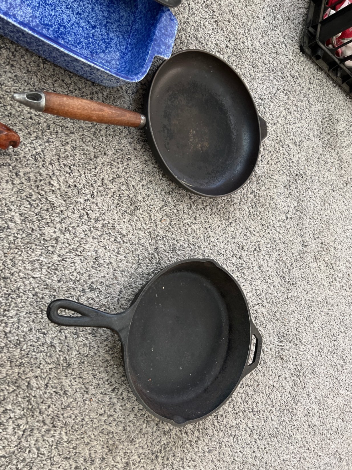 Assorted kitchenware including teapot, bowls, and skillets - image 11 of 17