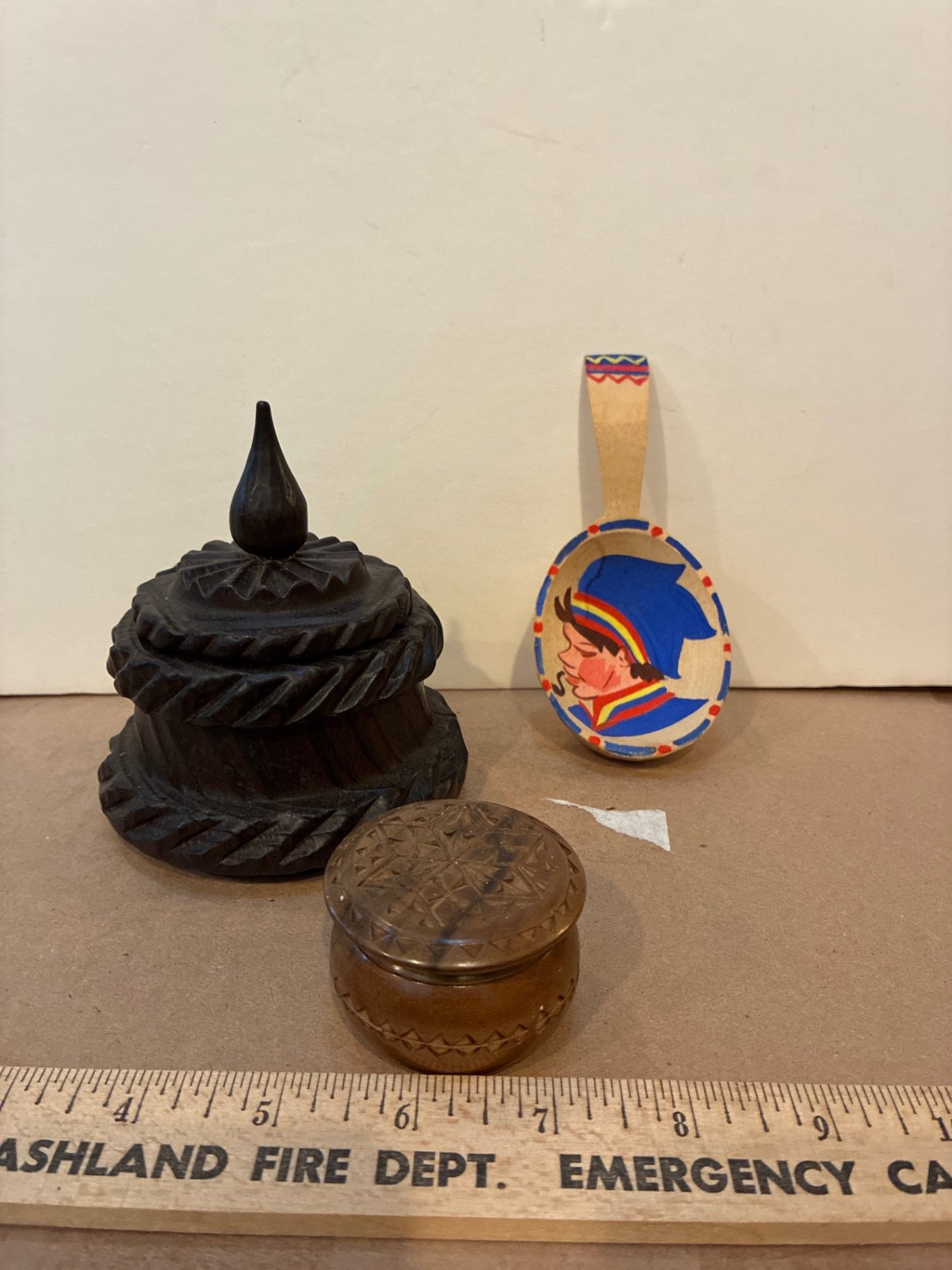 Assorted wooden carvings, miniature figures, and Berlin souvenirs - image 5 of 16