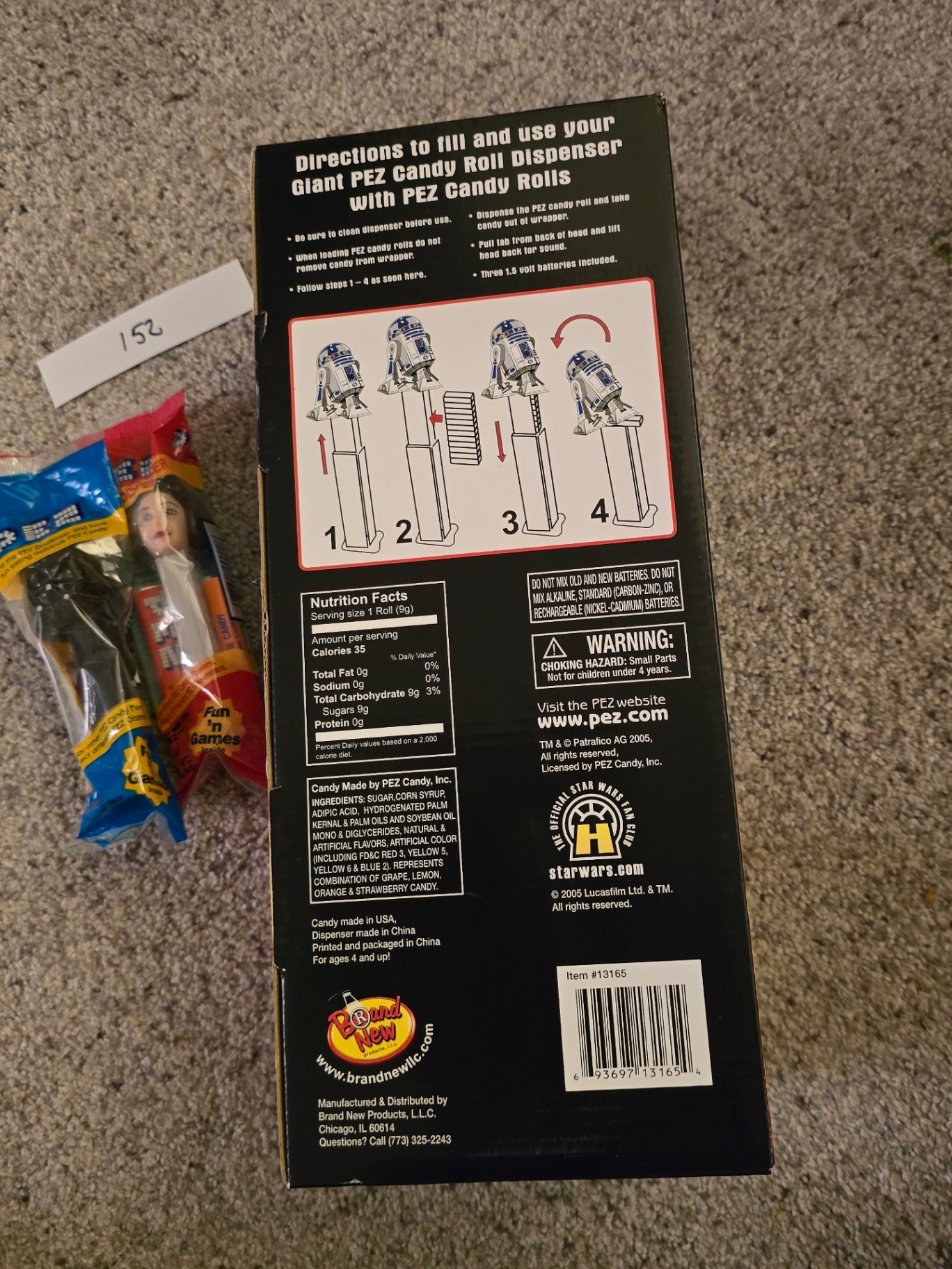 Giant Star Wars PEZ Candy Roll Dispenser with R2-D2 plus smallest Star Wars Pez. - image 4 of 11