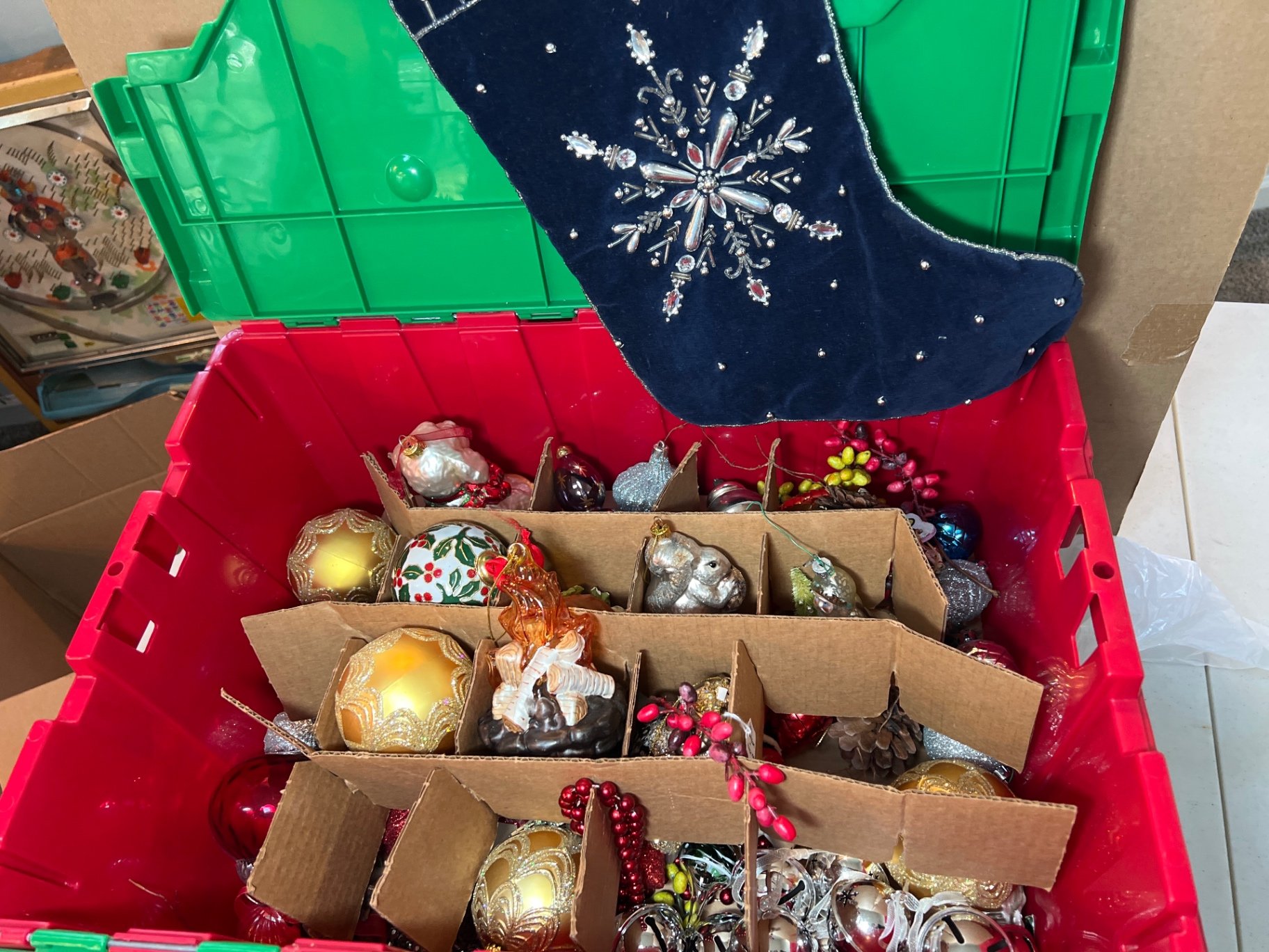 Collection of Christmas Ornaments and Stocking - image 1 of 12
