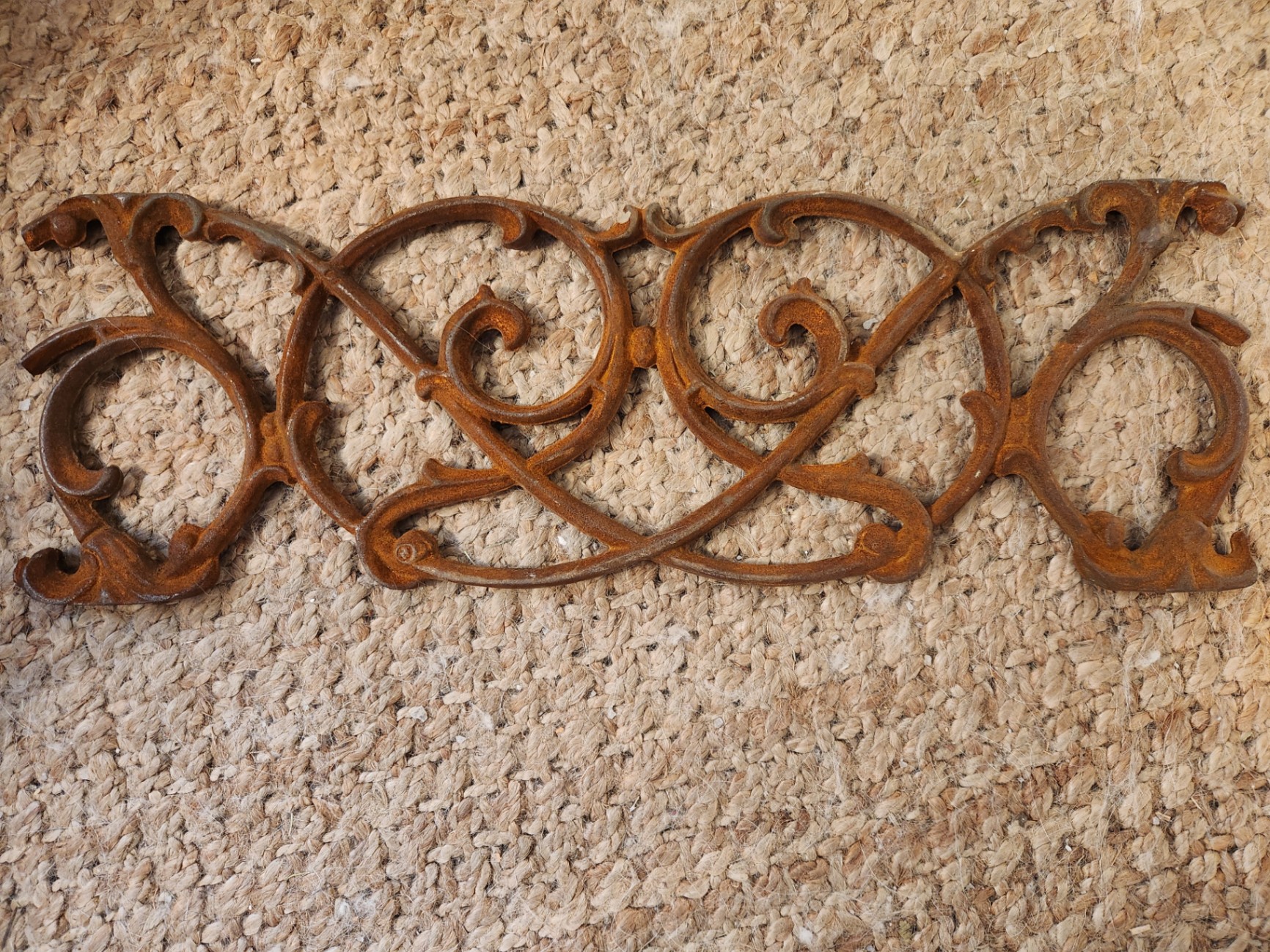 Ornate Cast Iron Scrollwork Architectural Panel / Grille – Vintage Garden & Wall Decor - image 2 of 5
