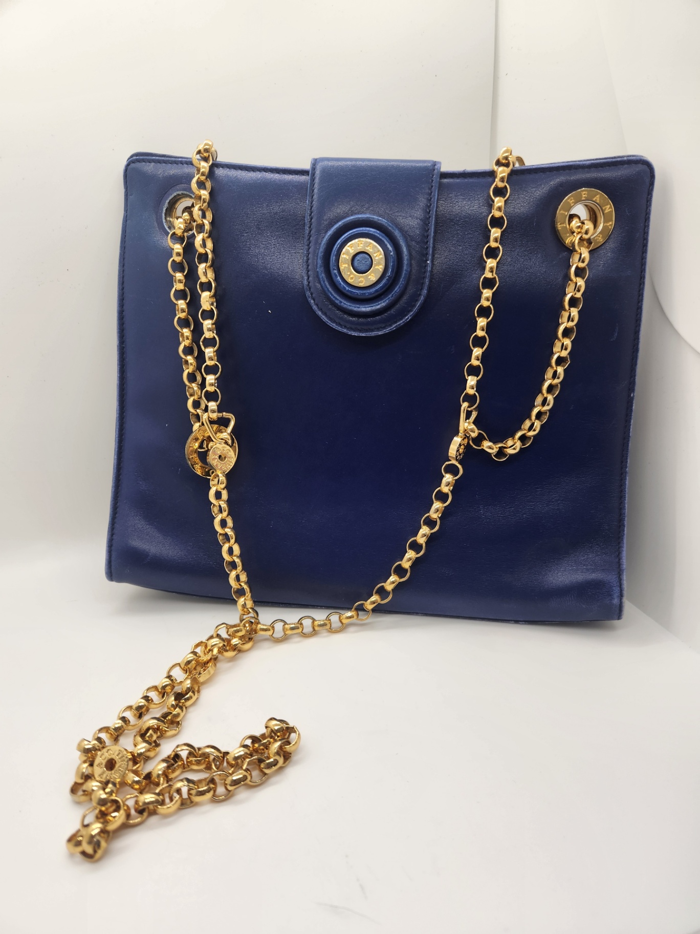 Tiffany & Co Vintage Logo Pochette Chain Shoulder Bag Handbag Purse - image 1 of 10