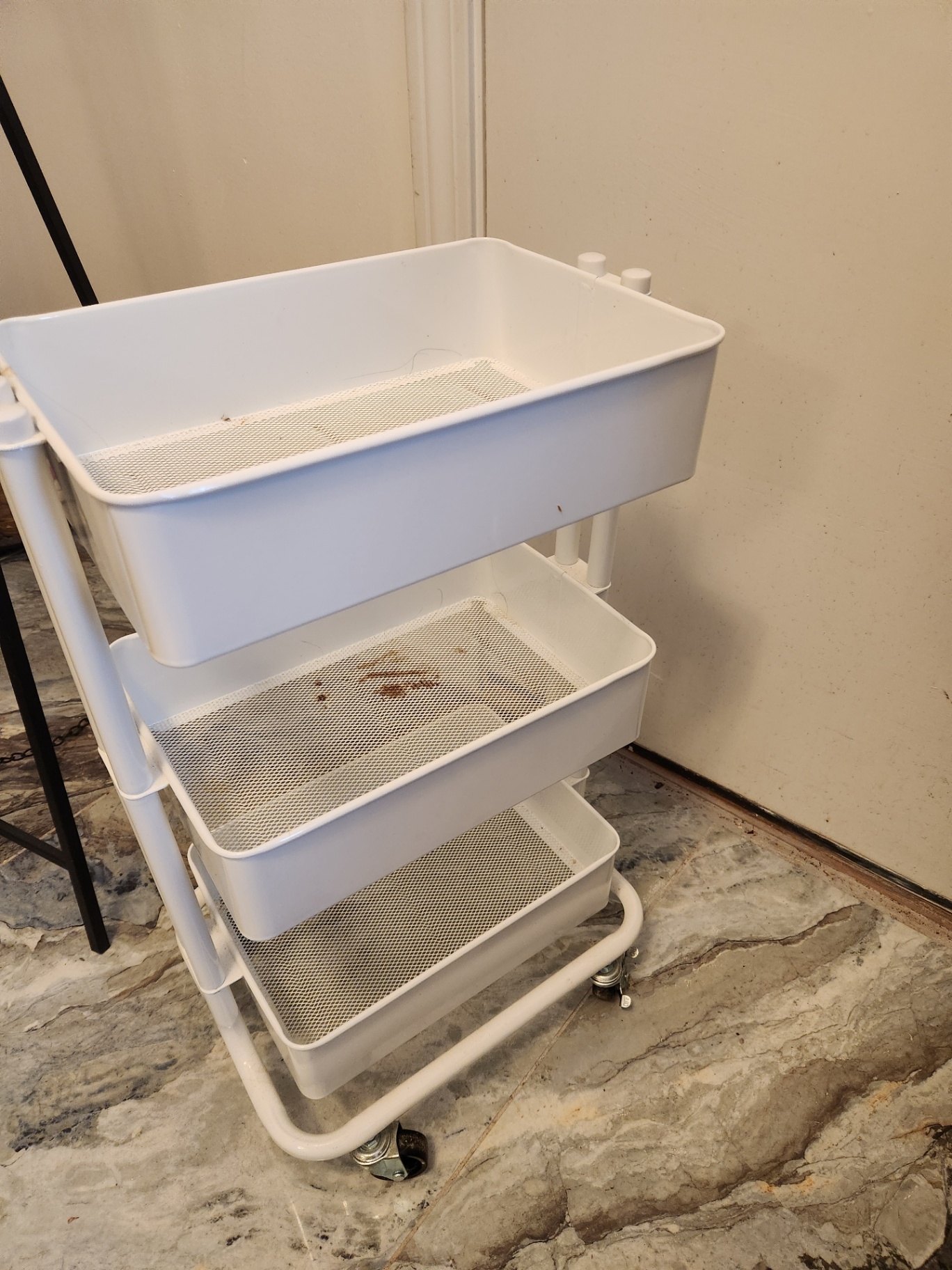 IKEA RÅSKOG White 3-Tier Rolling Utility Cart on Casters - image 2 of 6