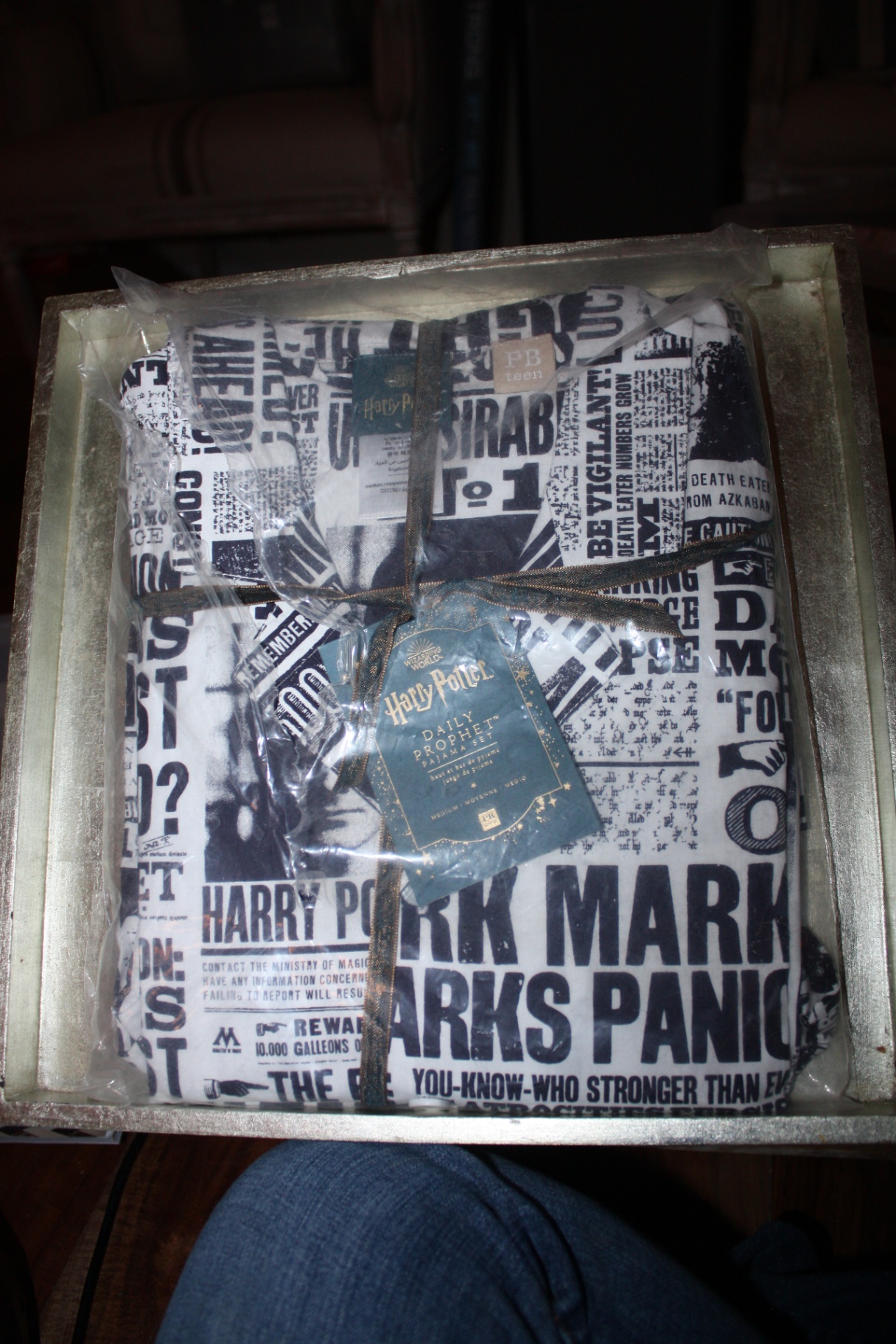 Harry Potter “Daily Prophet” Pajama Set – Pottery Barn – Size Medium – New in Package - image 4 of 4