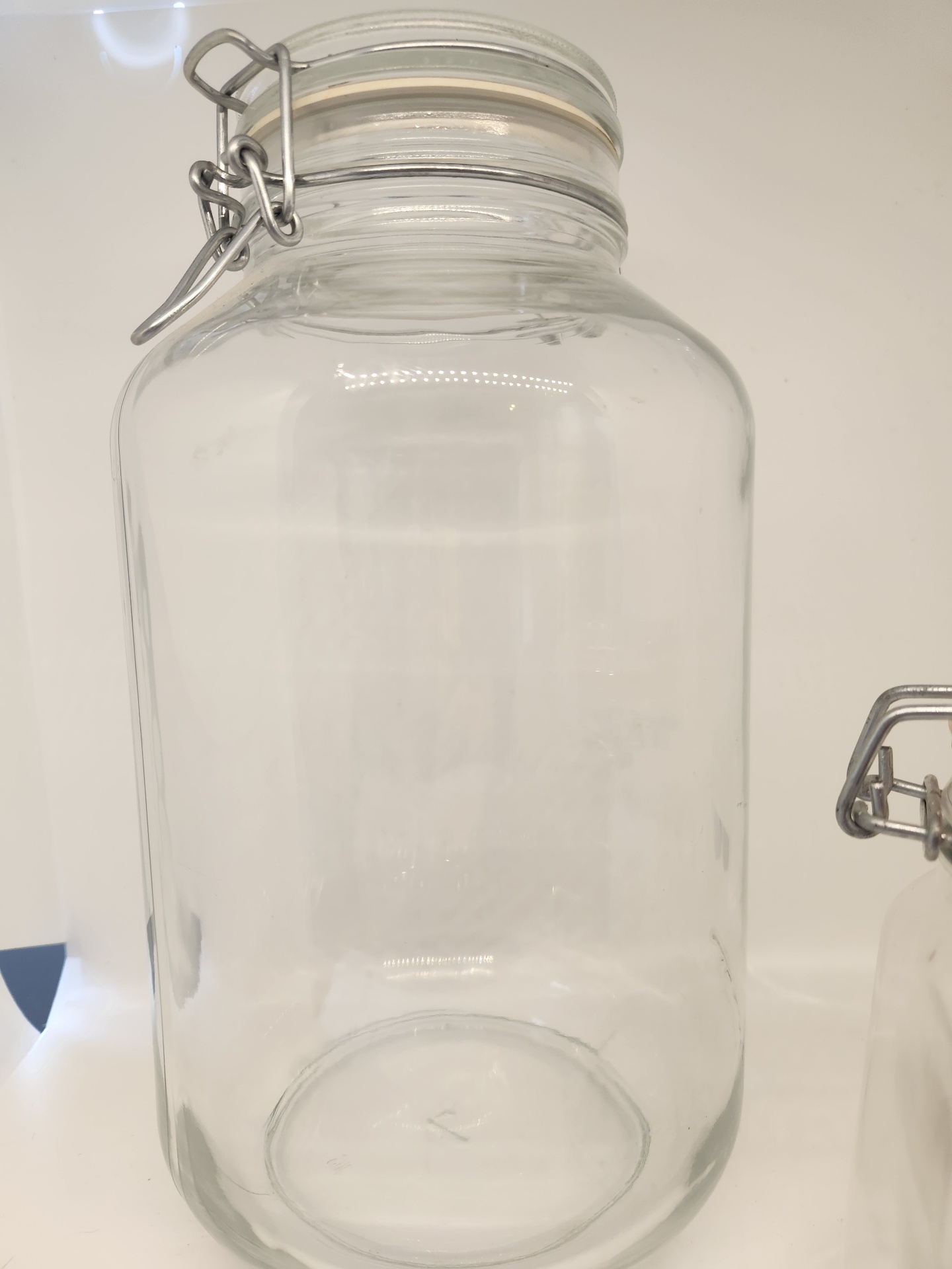 Set of 2 Fido brand Glass Clamp-Lid Canisters (12” & 6”) – Pantry Storage Jars (made in Italy) - image 3 of 5