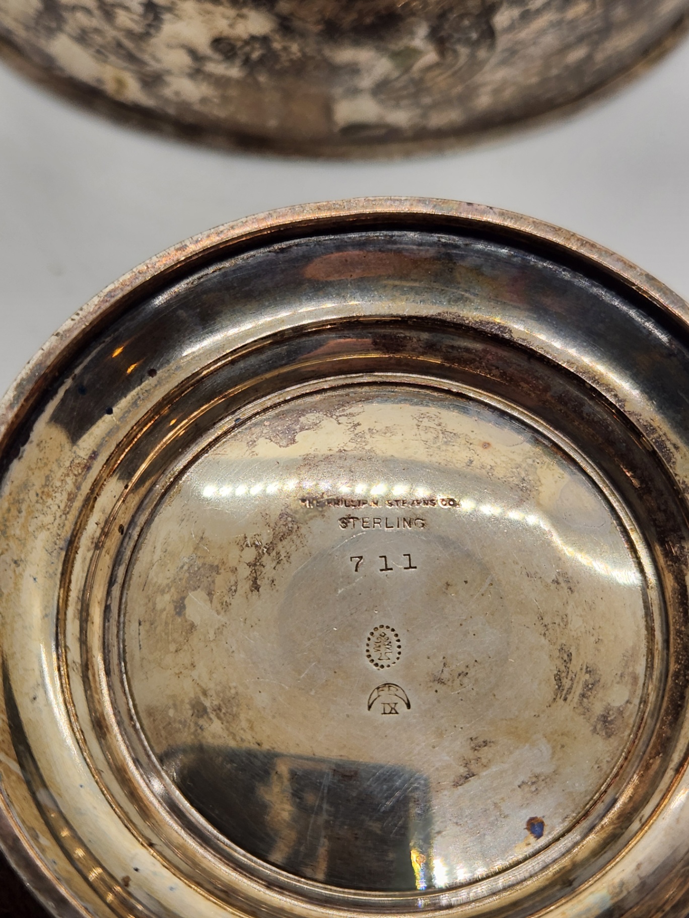 Vintage International Silver Co. Sterling Silver Bowl #711 sold by Philip H. Stearns Co. NY – approx. 98g – No Monogram - image 3 of 3