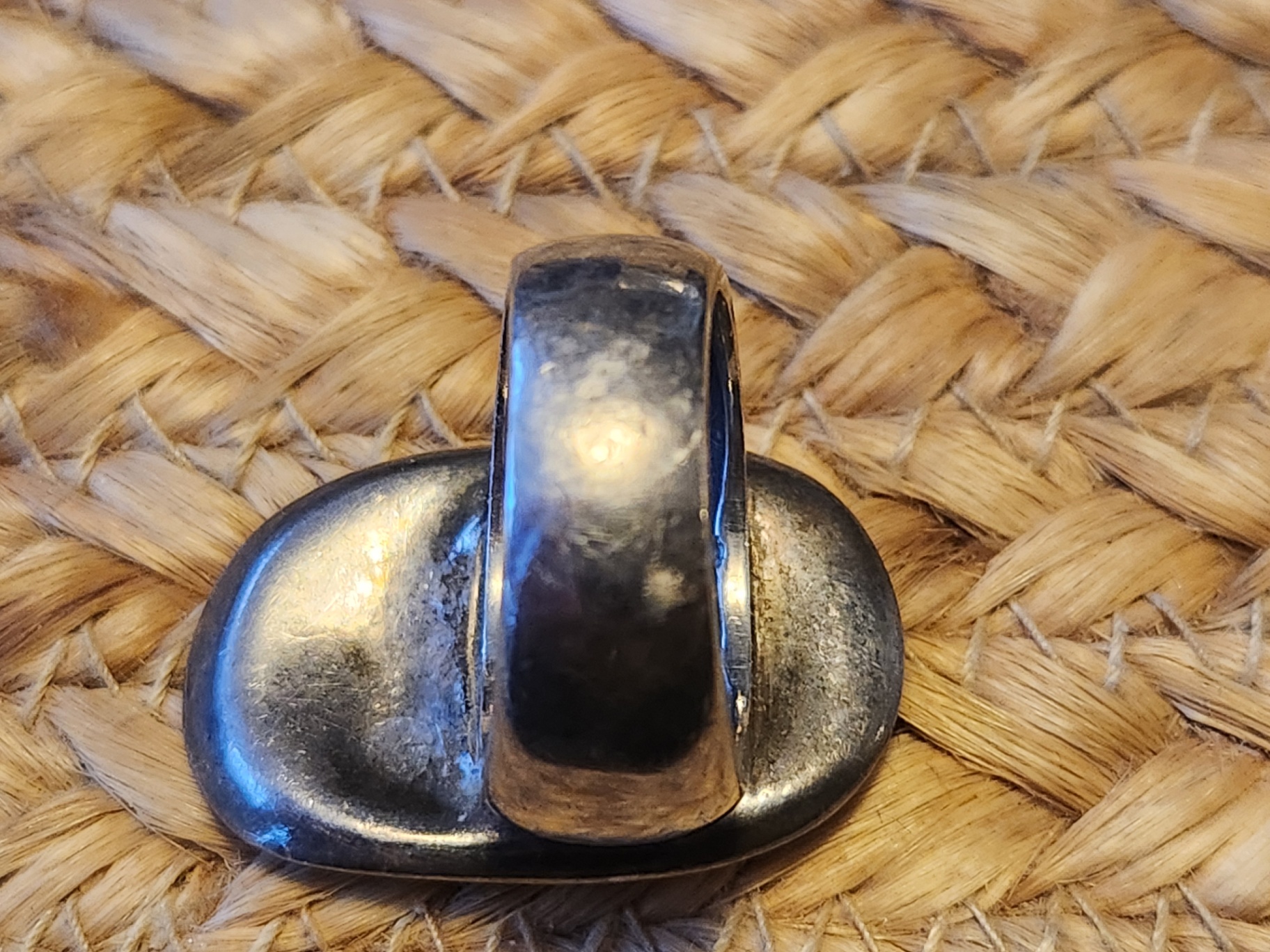 Kieselstein-Cord Sterling Silver Moon & Star Oval Dome Ring – Size 6.5-7 - image 5 of 7