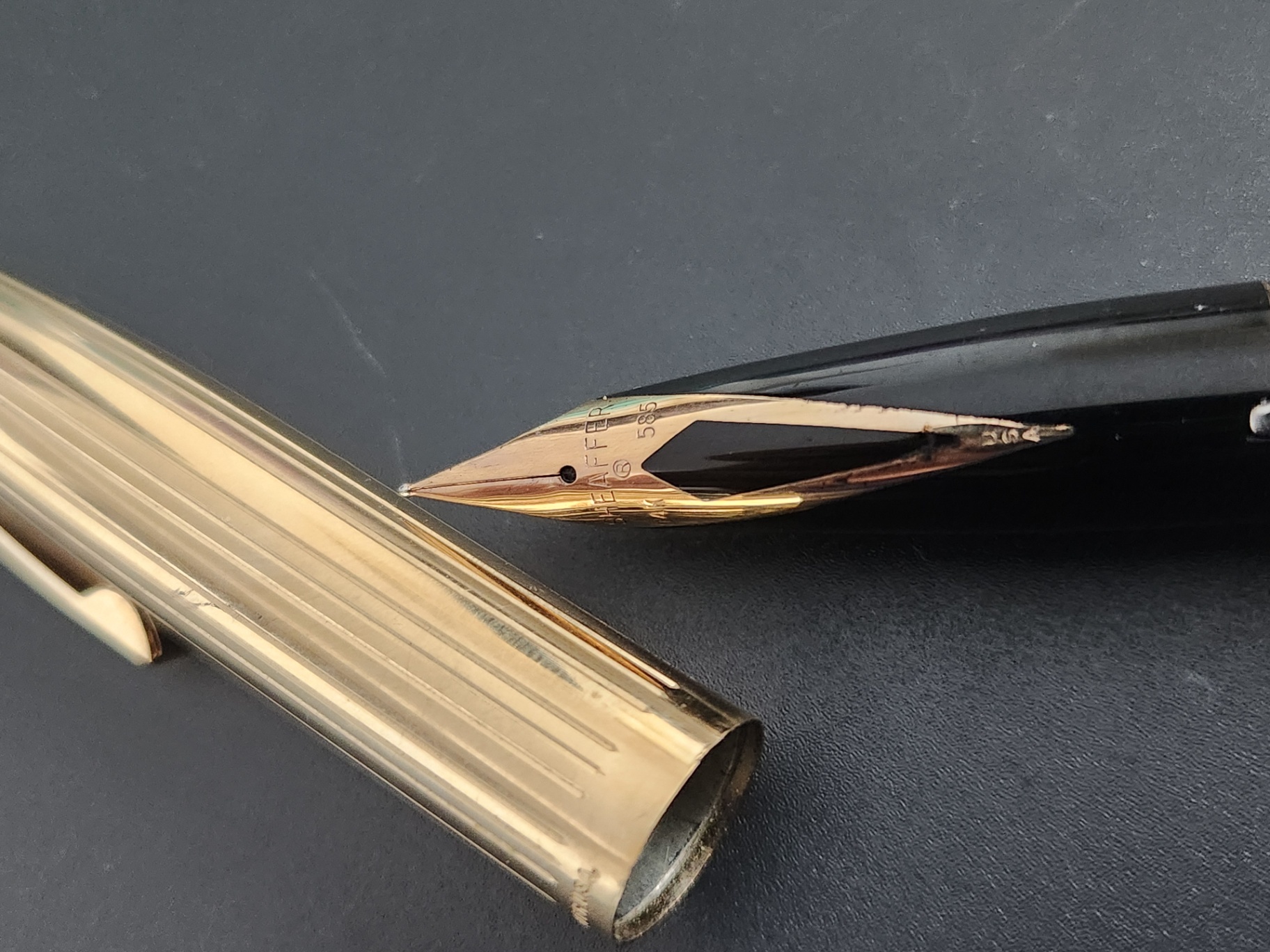 Vintage Sheaffer U.S.A. Fountain Pen with 14K Nib – Fluted Barrel - image 14 of 14