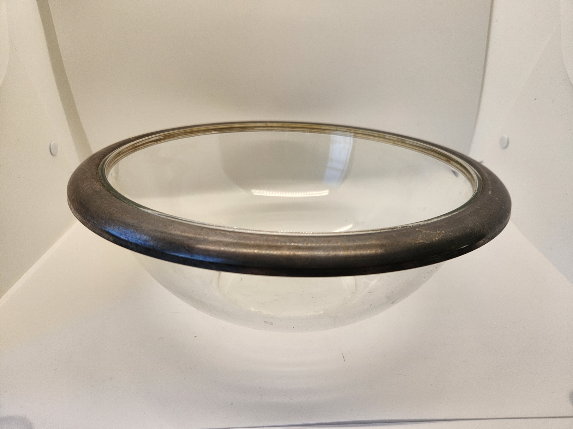 Vintage 5-Piece Silver-Rimmed Glass Serving Set - Mid-Century Modern - Mold 30/30 - image 6 of 10