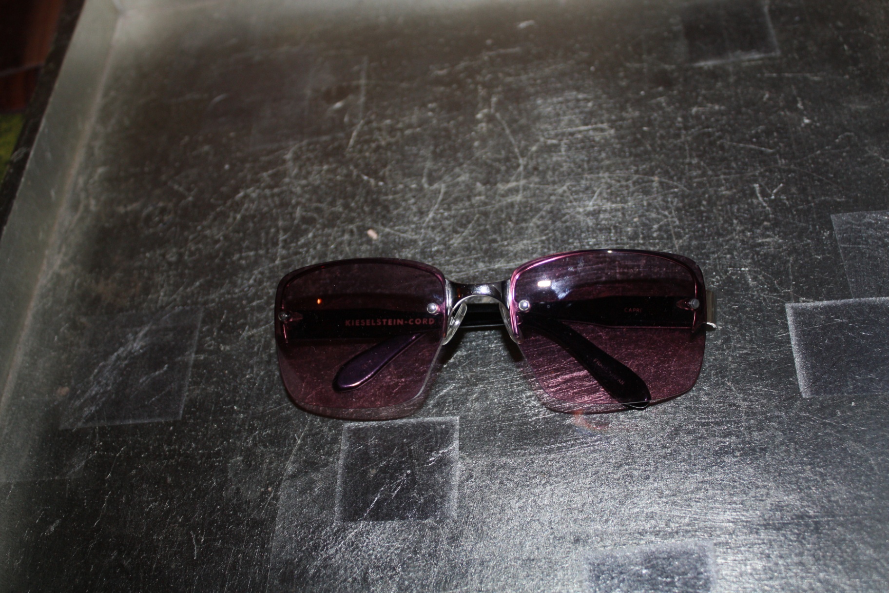 Vintage Kieselstein Cord designer rimless "CAPRI" style sunglasses - image 3 of 5