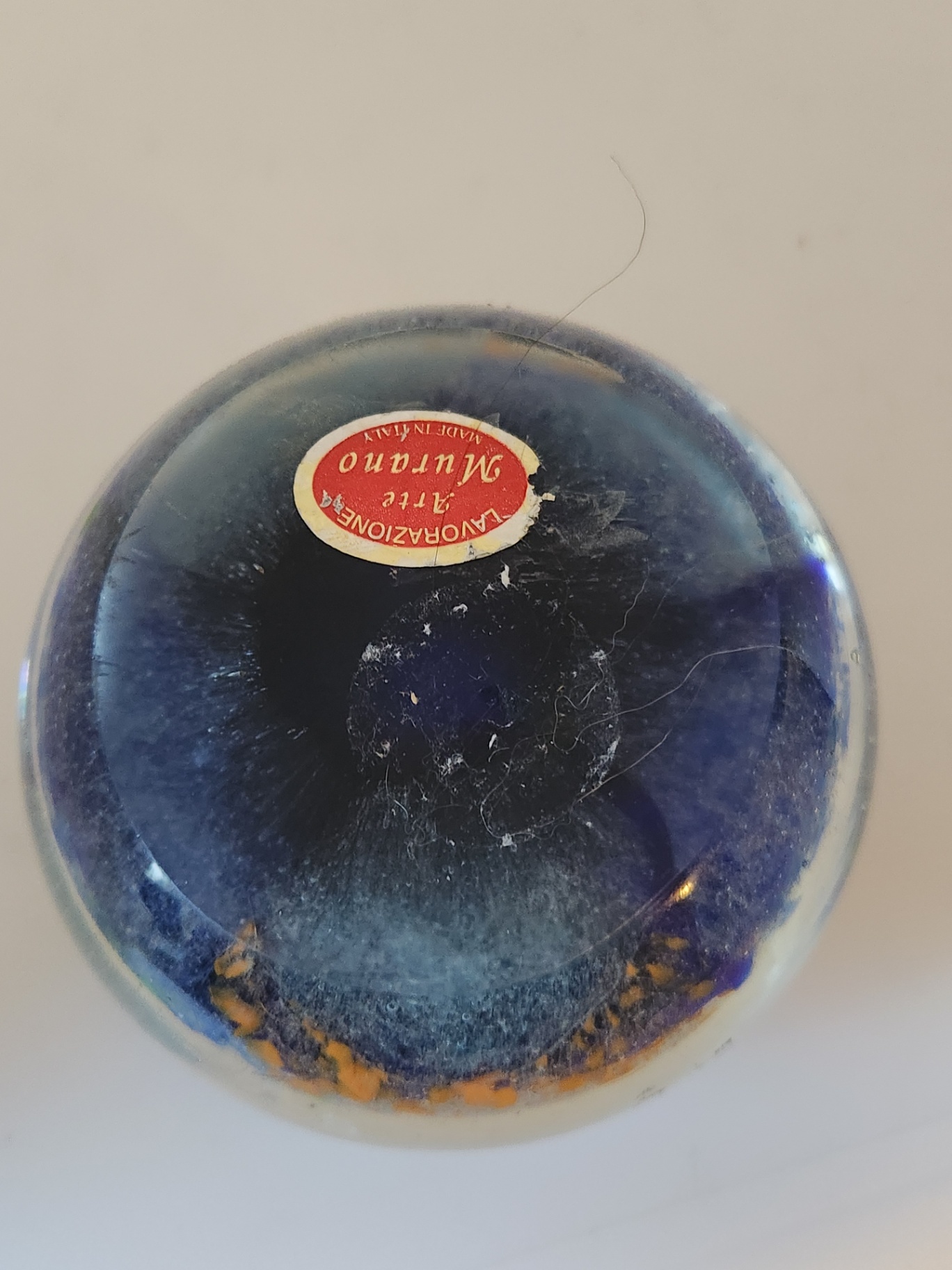 Vintage Murano Art Glass Floral Paperweight with Millefiori Ground & Cane Flowers – Italy - image 3 of 13
