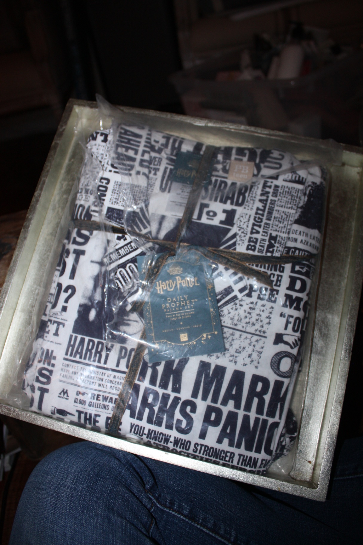 Harry Potter “Daily Prophet” Pajama Set – Pottery Barn – Size Medium – New in Package - image 3 of 4