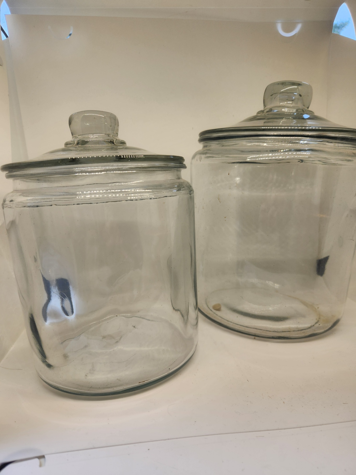 Anchor Hocking Glass Canister Jars w/ Lids (2-Piece Set) 8in and 6in – Clear Pantry Storage - image 3 of 5