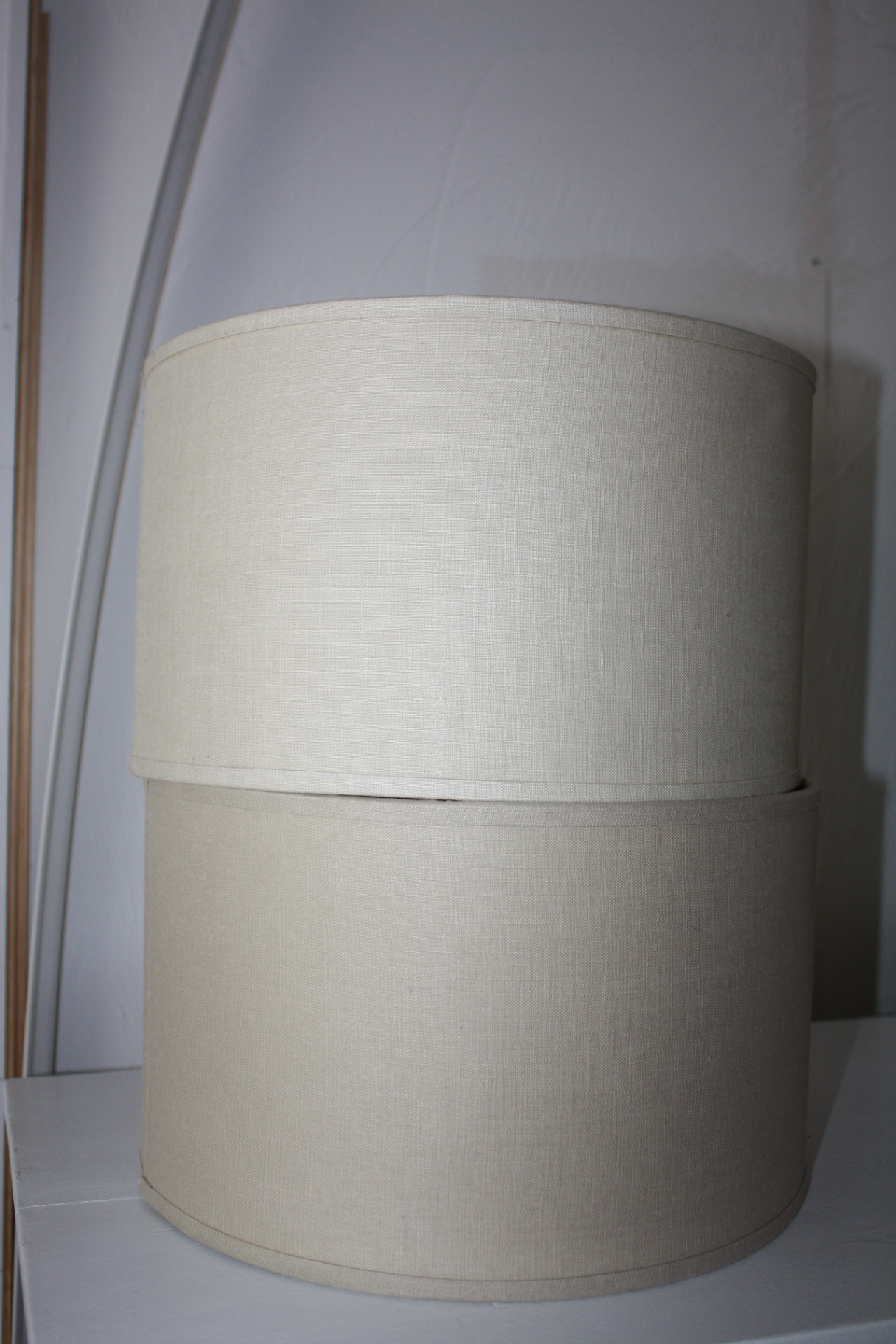 Pair of Restoration Hardware Neutral Linen Drum Lampshades – NWT - image 3 of 5