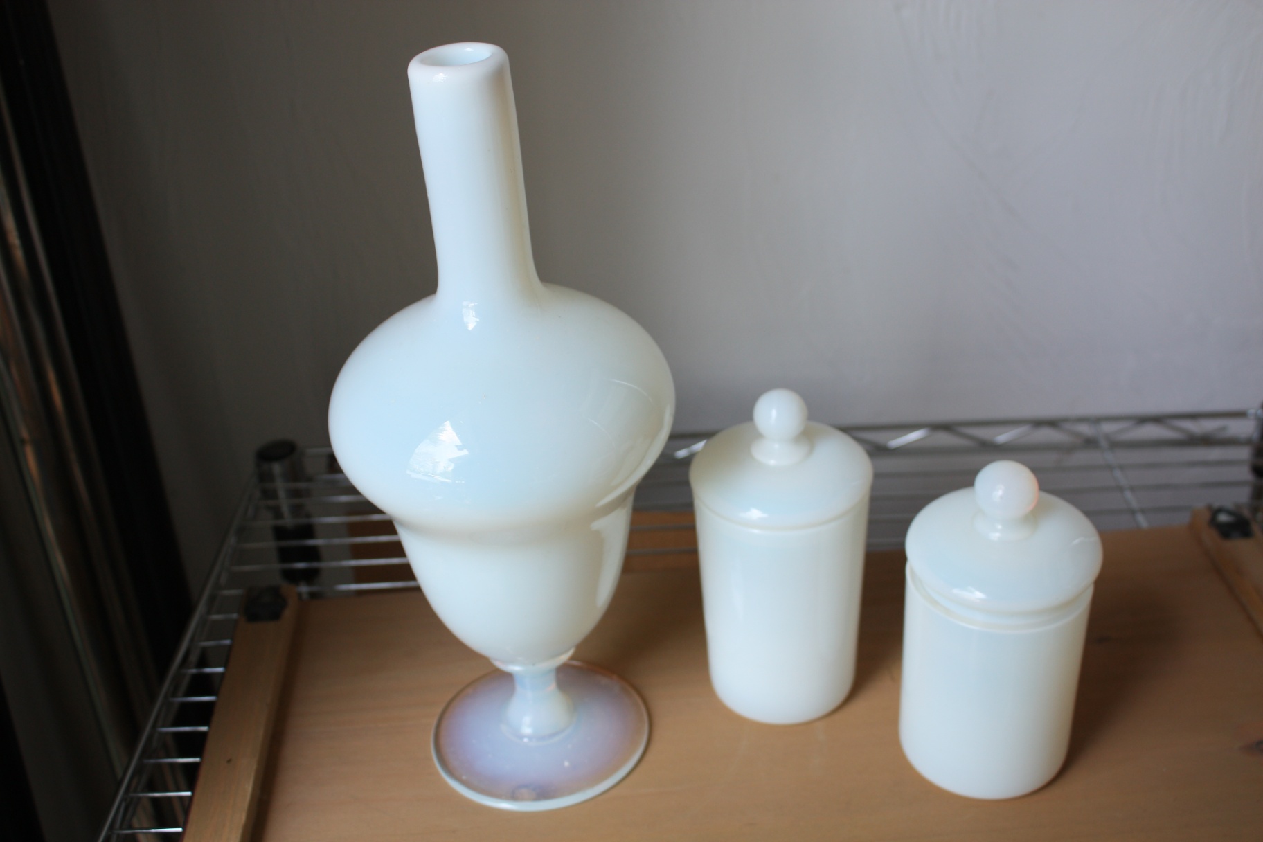 Opaline Glass Vases - image 2 of 3