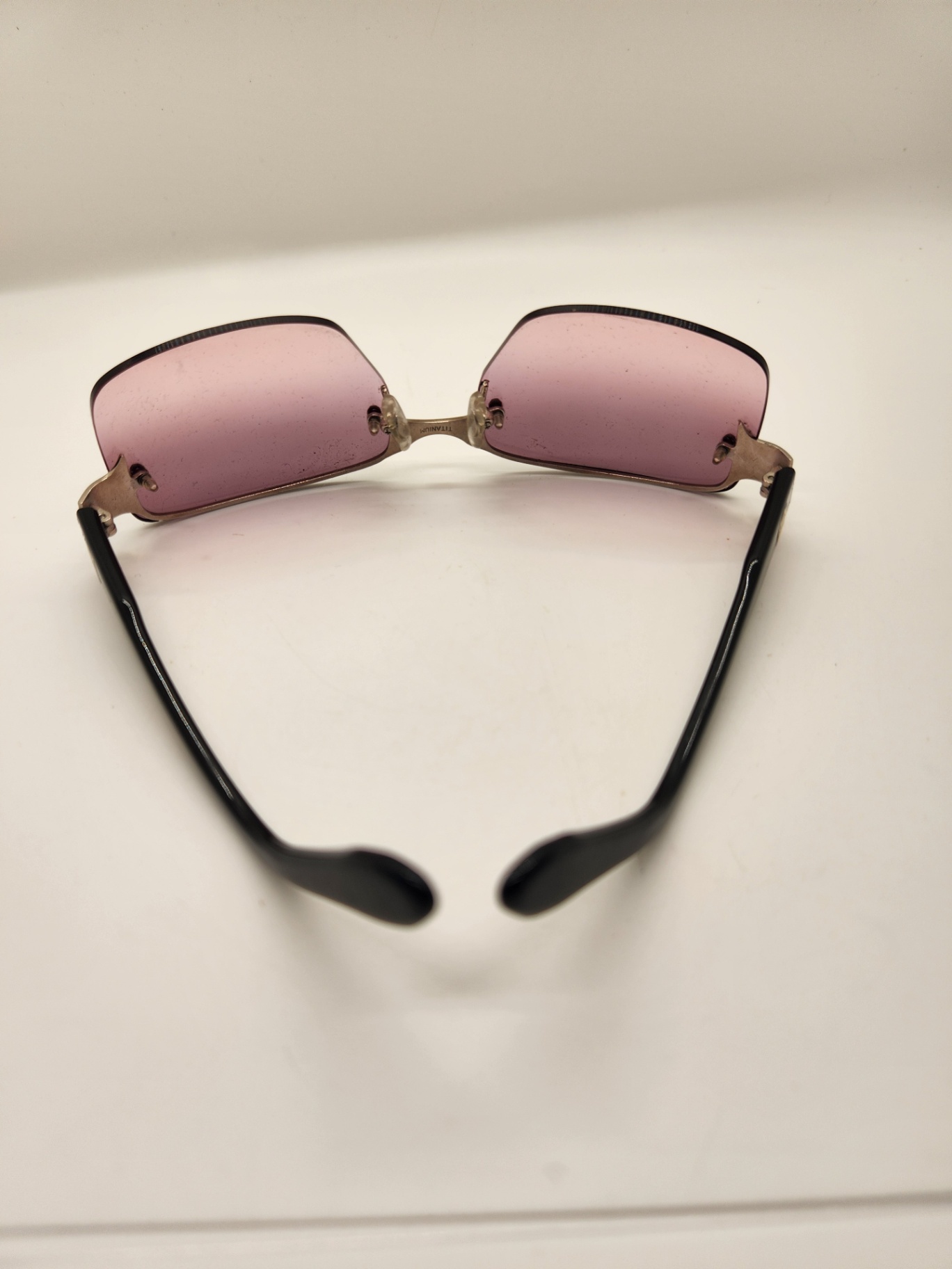 Vintage Kieselstein Cord designer rimless "CAPRI" style sunglasses - image 2 of 5