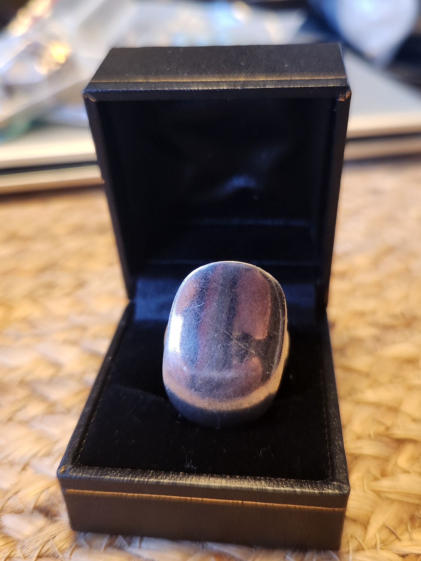 Kieselstein-Cord Sterling Silver Moon & Star Oval Dome Ring – Size 6.5-7 - image 2 of 7