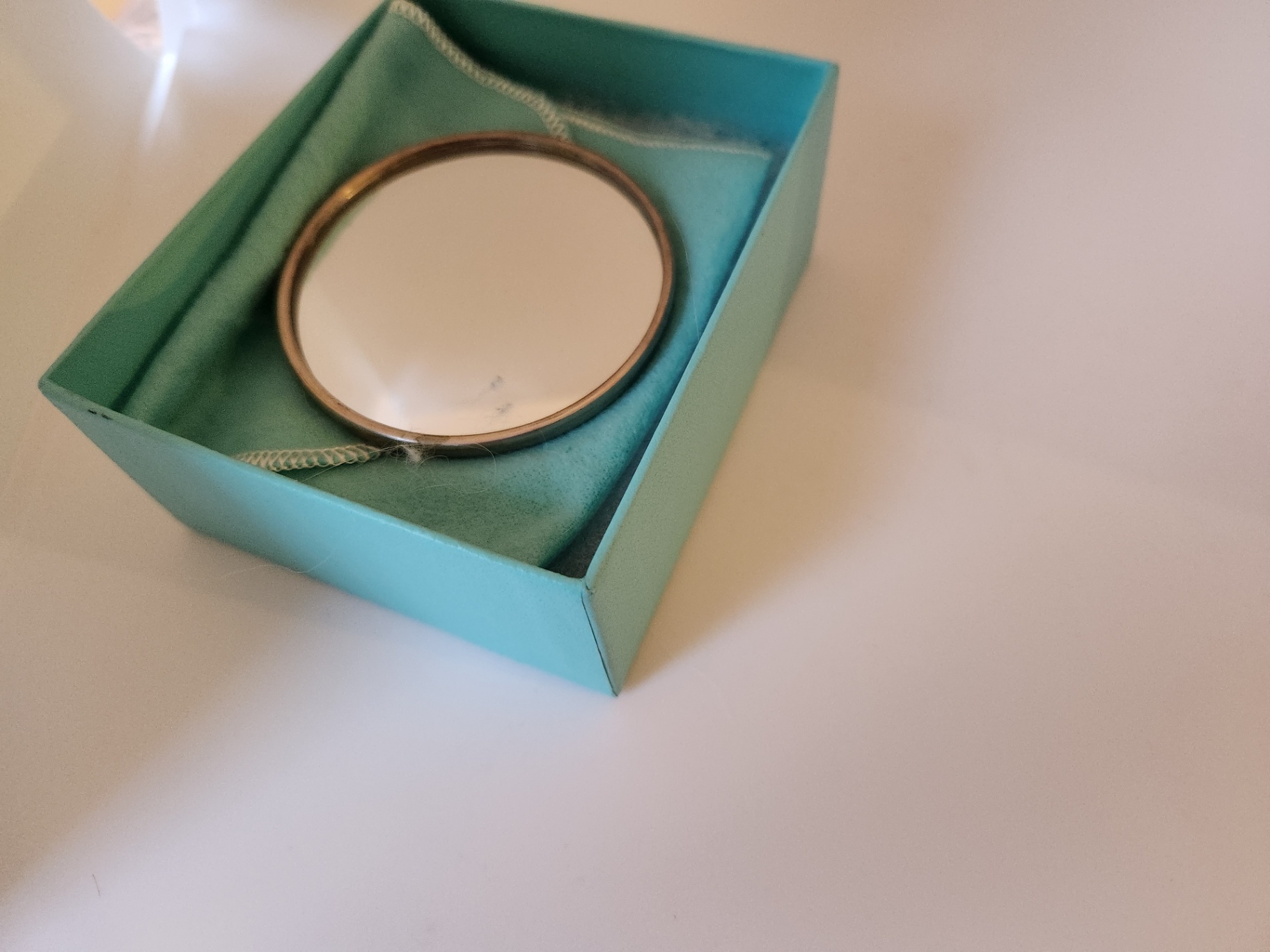 Tiffany & Co. Small Round Sterling Silver Personal Mirror – with original Box and bag - image 7 of 7