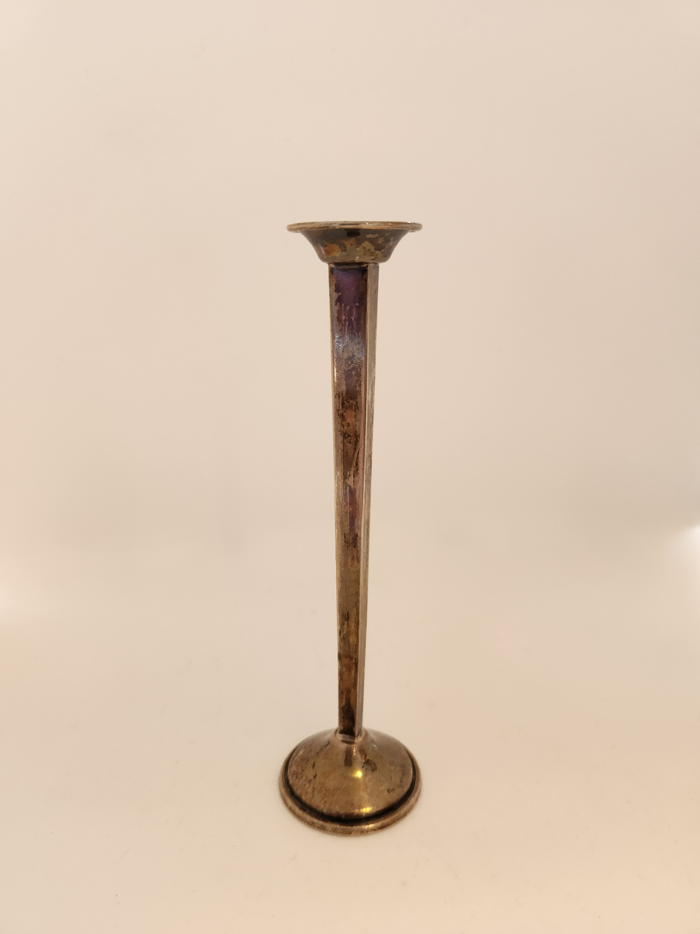Cartier Sterling Silver Weighted Bud Vase – Hexagonal Stem – Signed - image 1 of 8