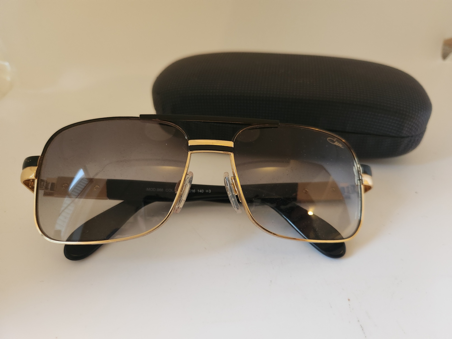 Men's Cazal Legends 988 Vintage Sunglasses – Black & Gold Frame – Model 988 COL 001 – Made in Germany - image 1 of 14