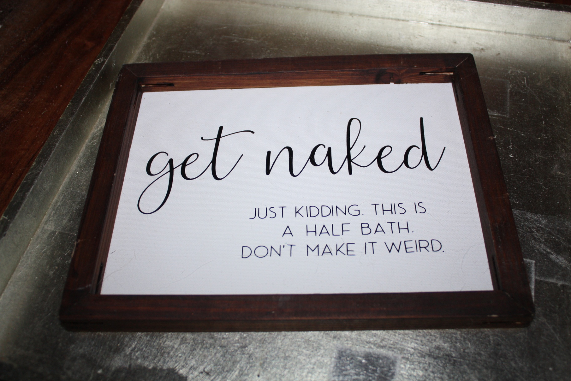 Contemporary Home Decor Trio: Modern Tray, Humor Wall Art, & Natural Ocean Shells - image 3 of 5
